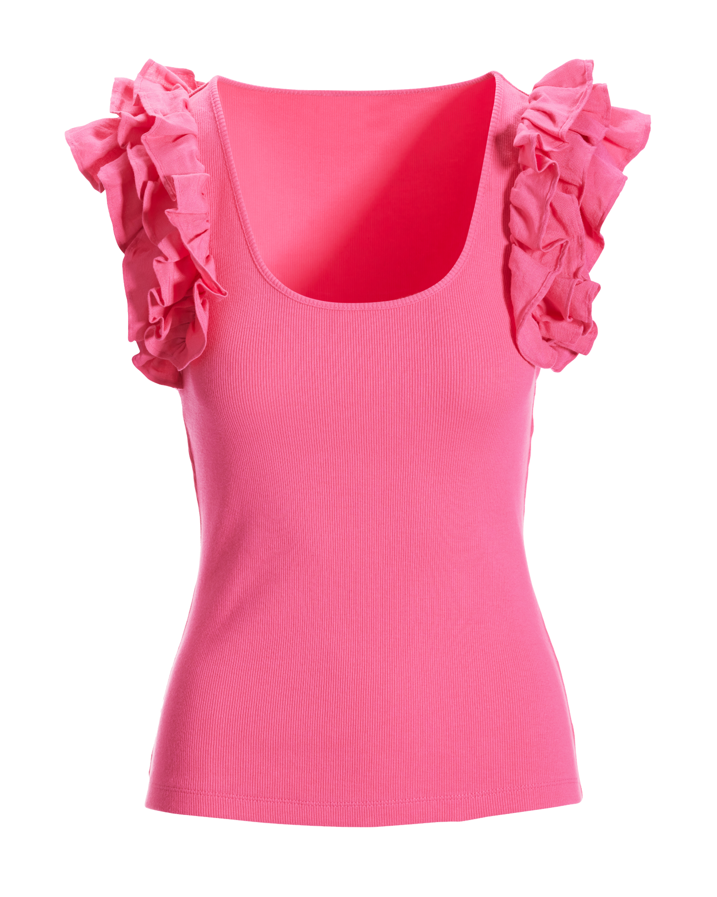 Romantic Ruffles Appliqué Cozy Pink Sweater Romantic Ruffles Appliqué Cozy Pink Sweater