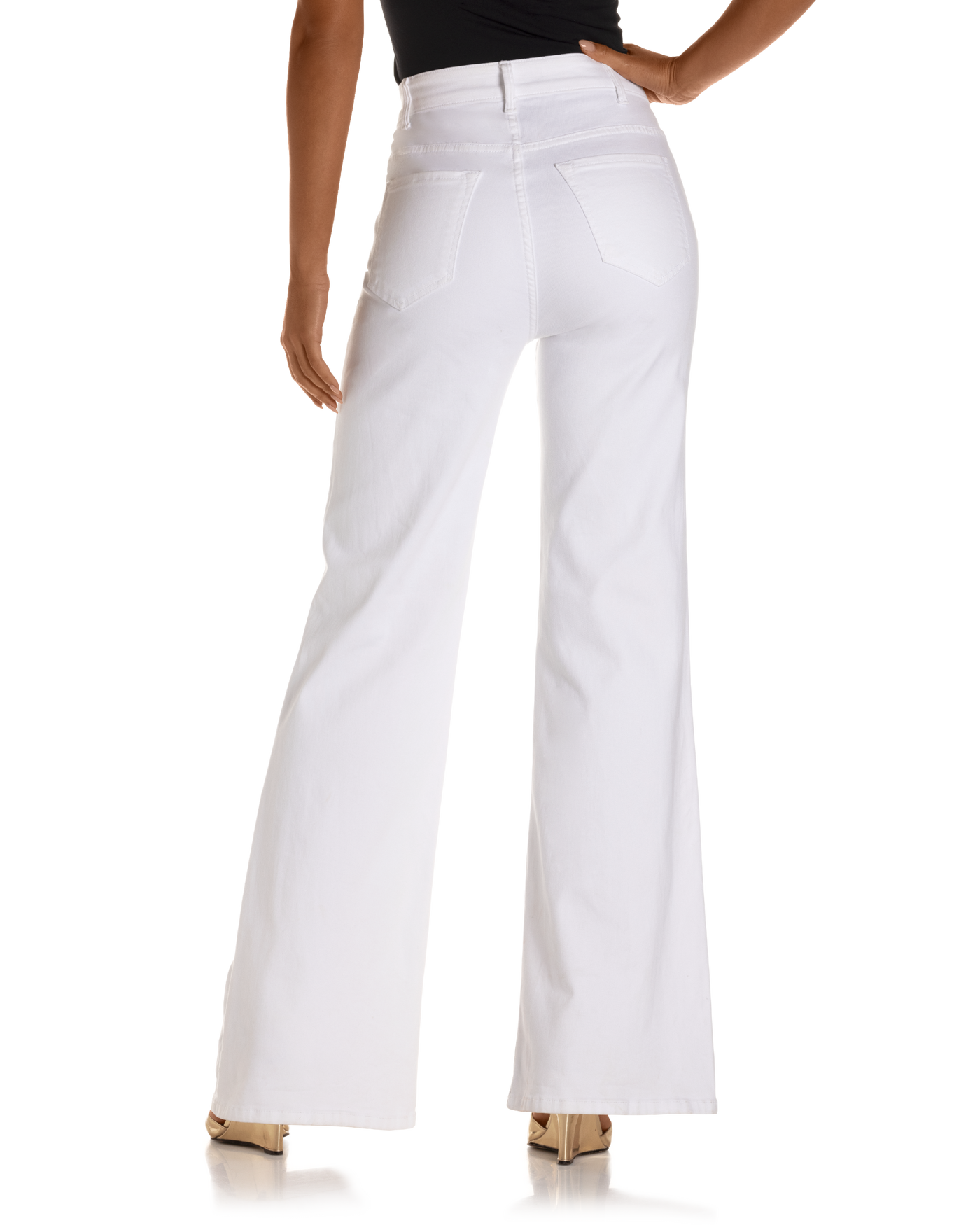 Malibu High-Rise Wide Leg Jean White