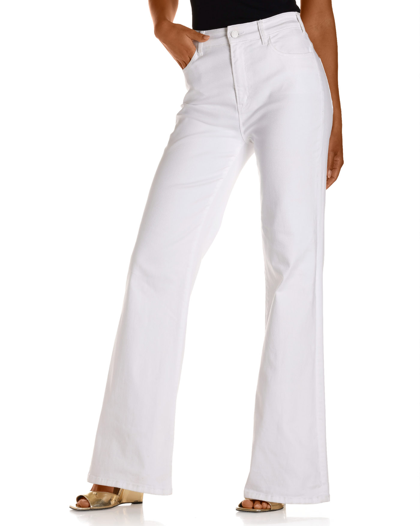 Malibu High-Rise Wide Leg Jean White