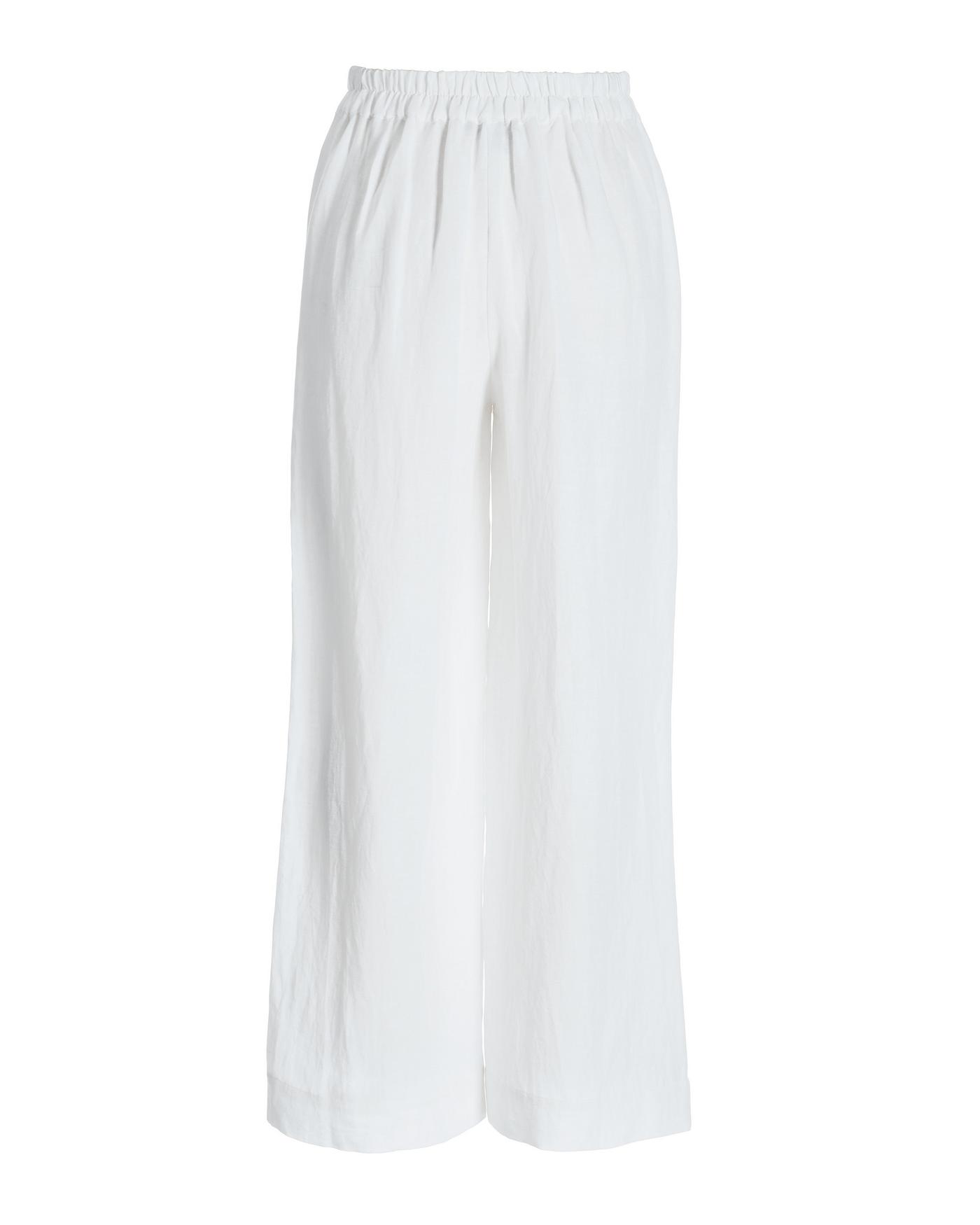 Malibu Linen Cropped Pant - White | Boston Proper display picture 1