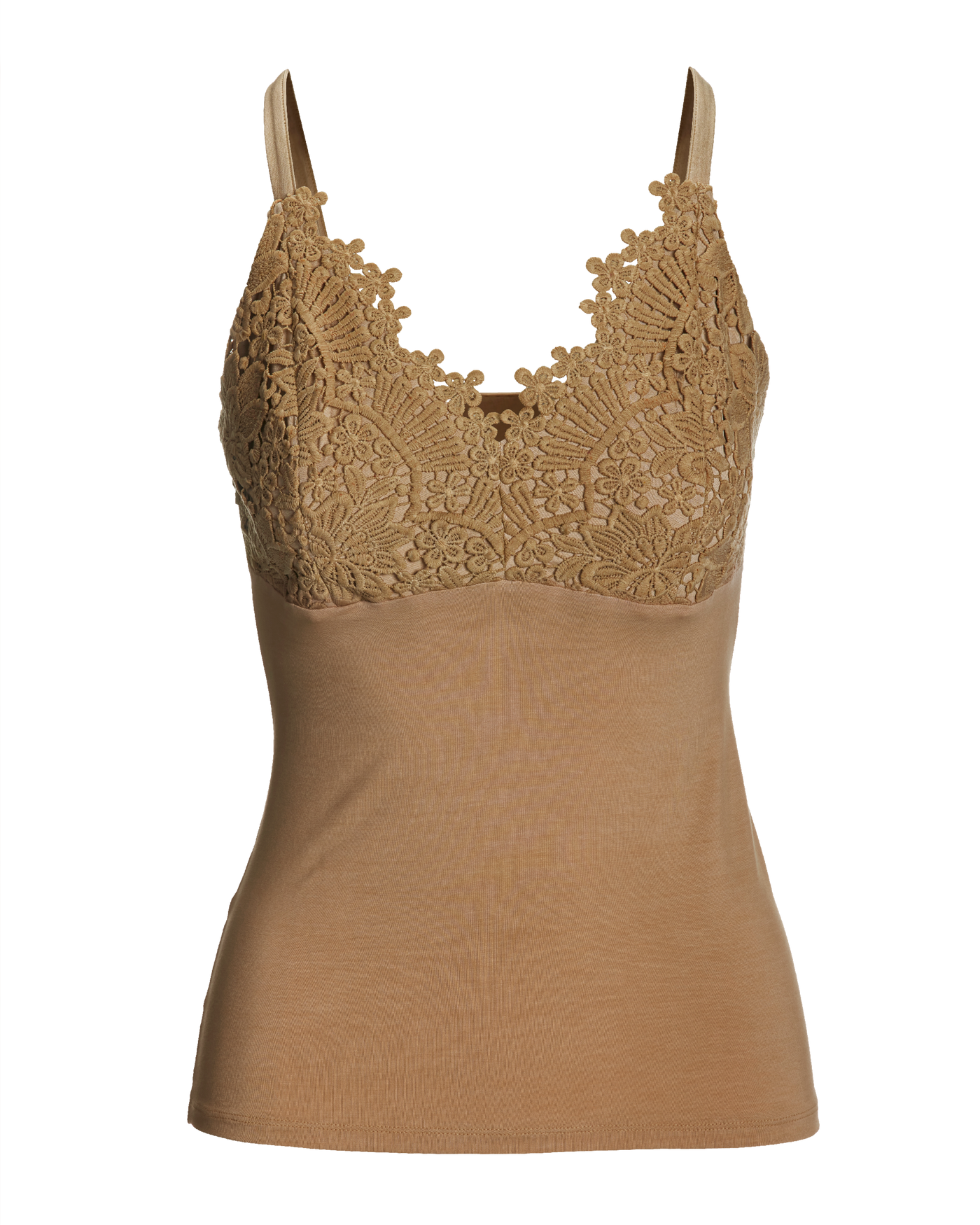 Lace Trim Cami - Suntan Neutral | Boston Proper