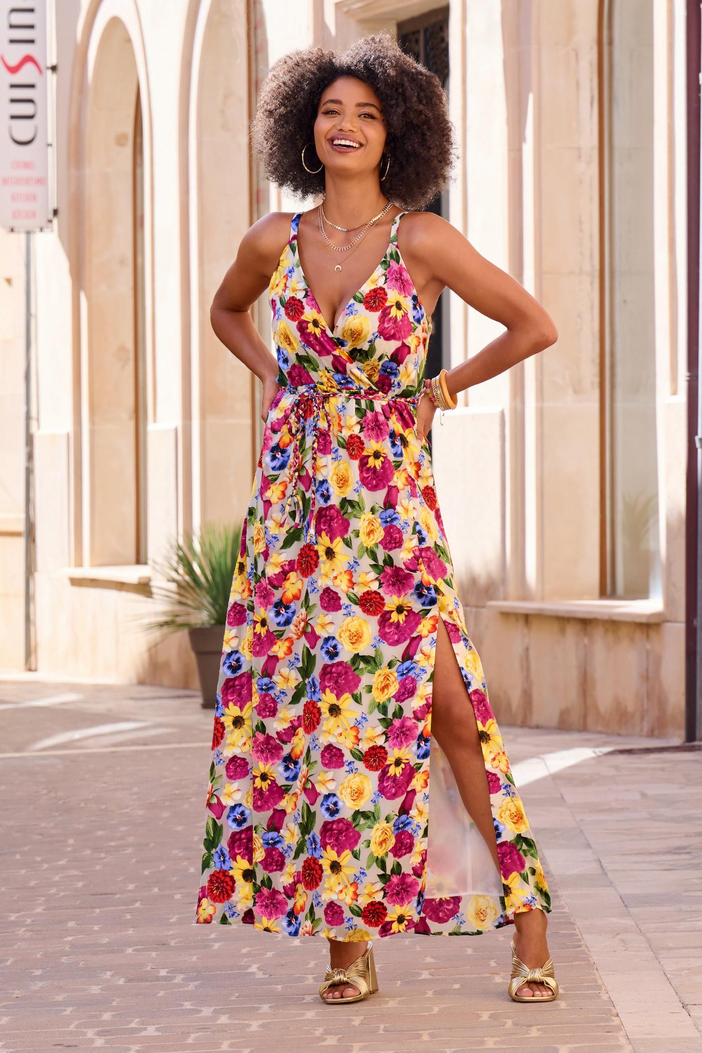 Sunflower maxi dress top
