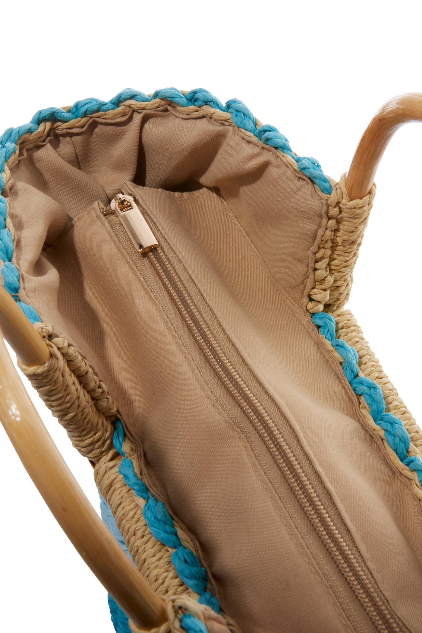 Blue Stripe Straw Bag - Blue | Boston Proper