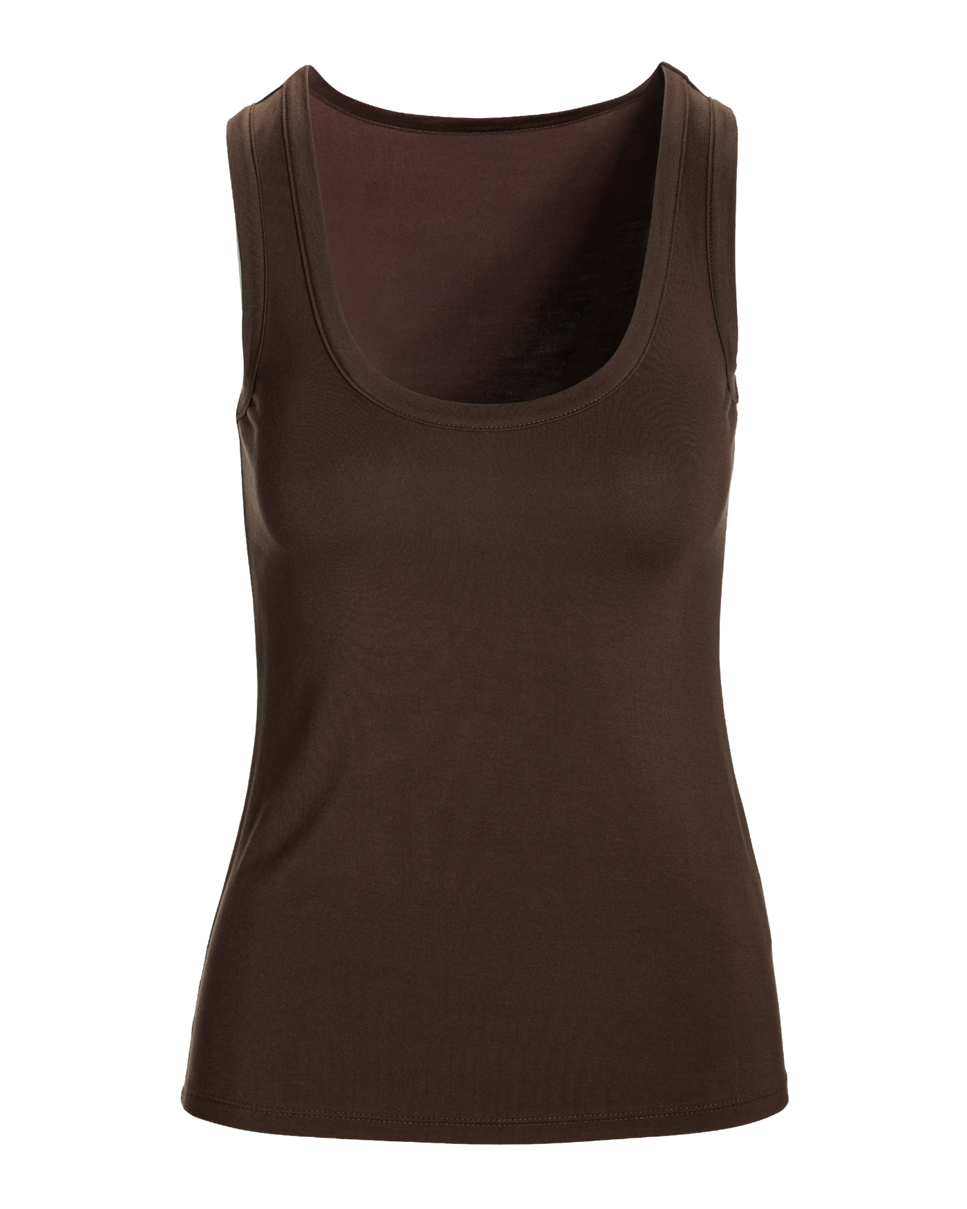 So Effortless Scoop-Neck Tank Top Safari Brown | Boston Proper