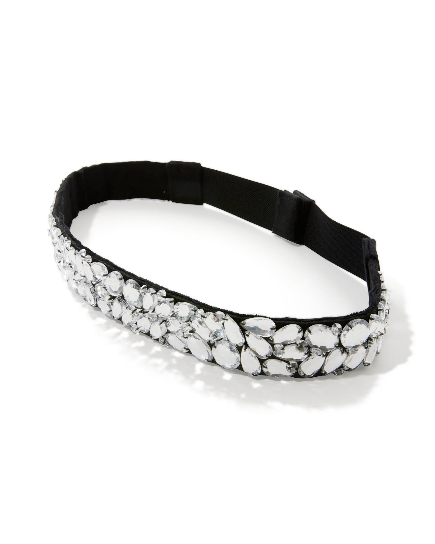 Embellished Elastic Waist Belt - Black | Boston Proper display picture 3
