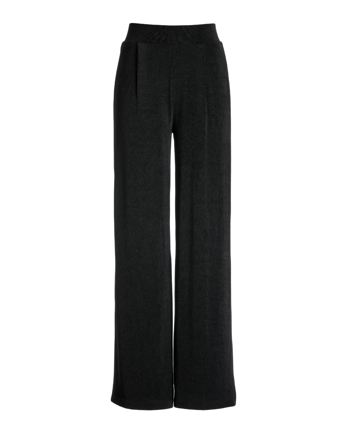 Malibu Slinky Knit Pleated Wide Leg Pant - Black | Boston Proper