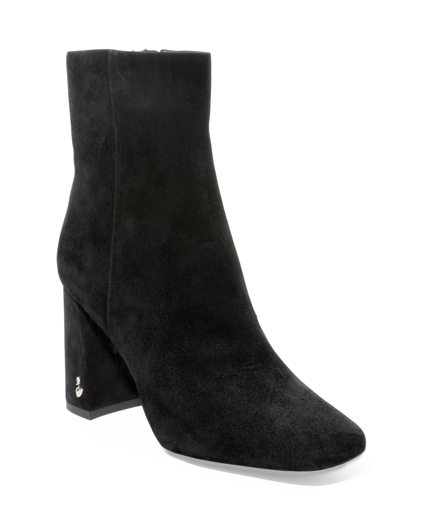 Square Toe Heeled Bootie Black