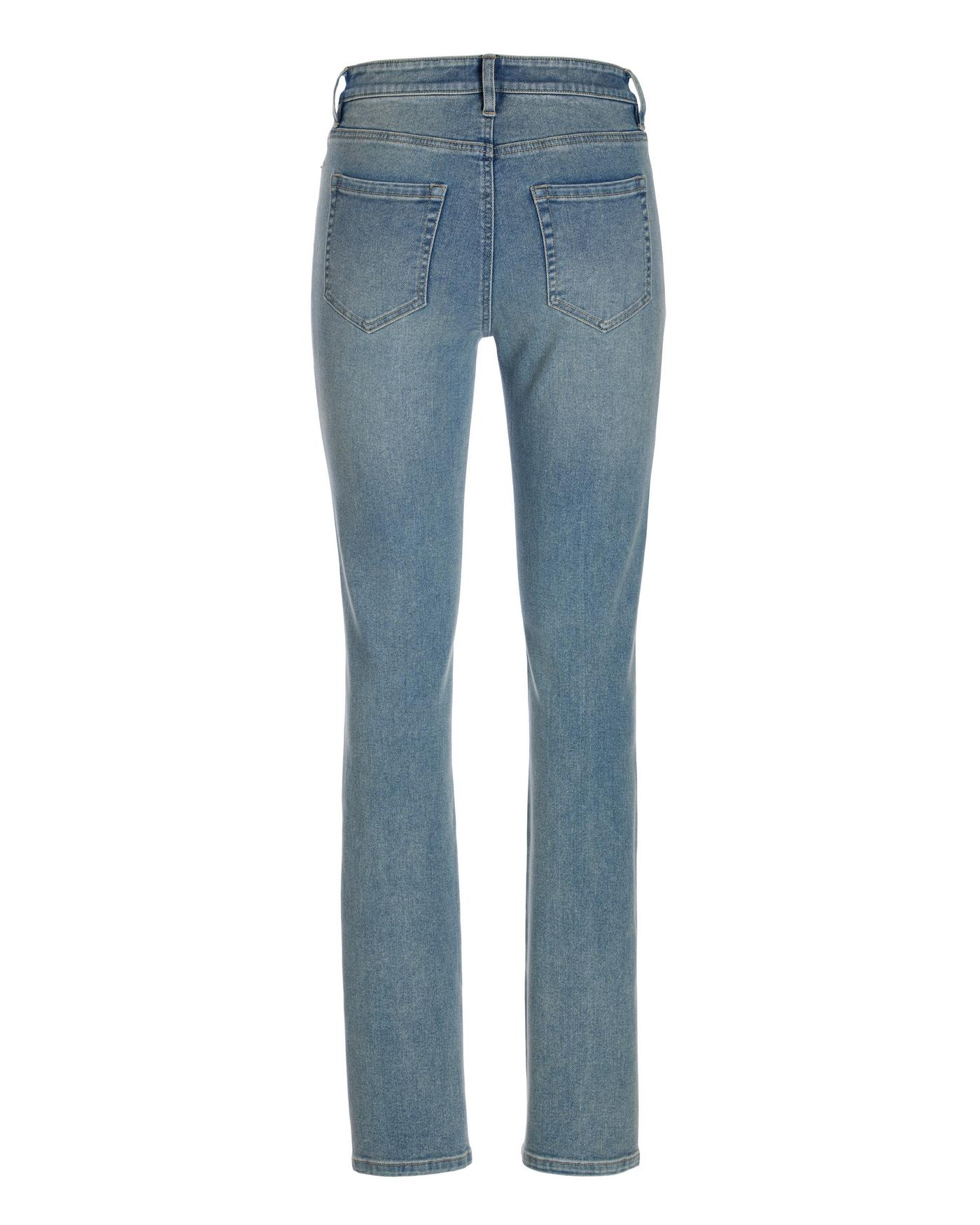 Newport Embellished Stud Slim Straight Ankle Jean Light Med Wash