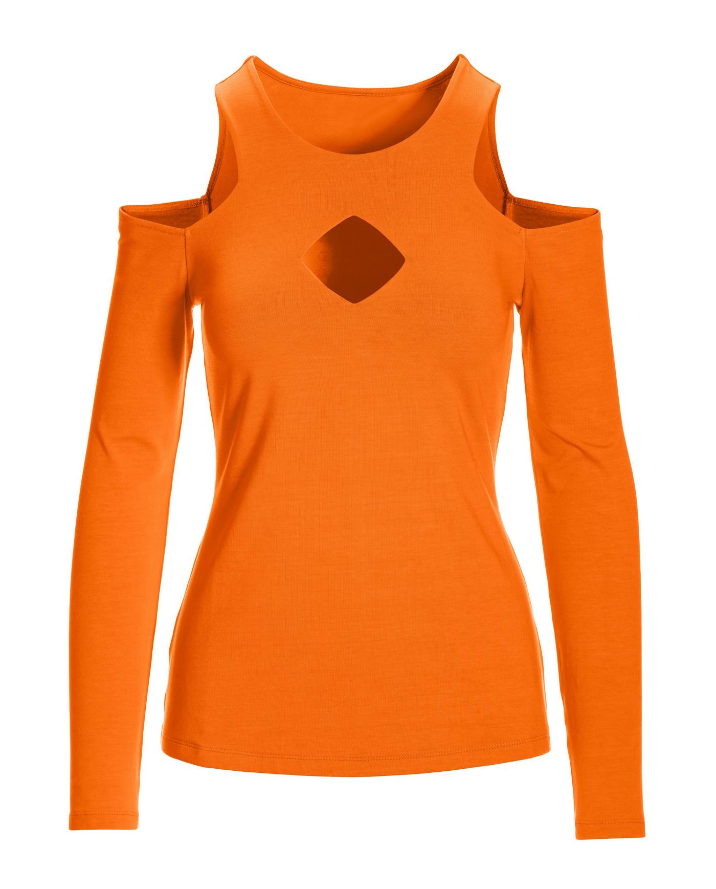 So Sexy Keyhole Cold Shoulder Knit Top - Nectarine | Boston Proper