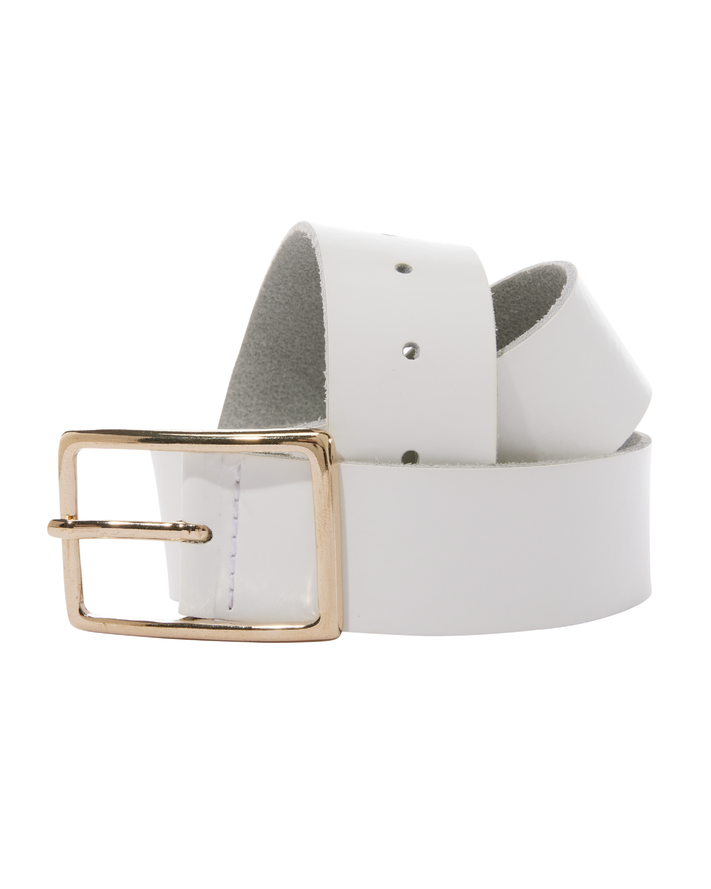 Modern Classic Leather Belt - White | Boston Proper