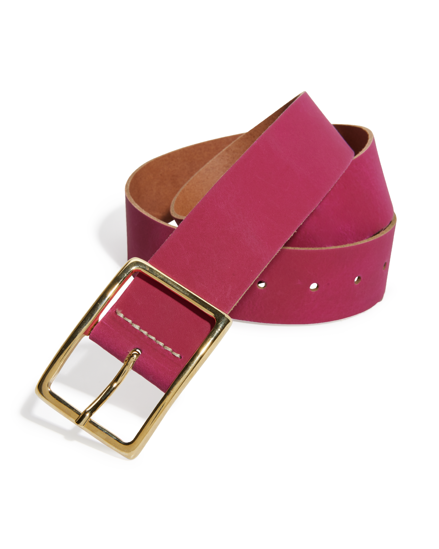 Modern Classic Leather Belt - Pink | Boston Proper
