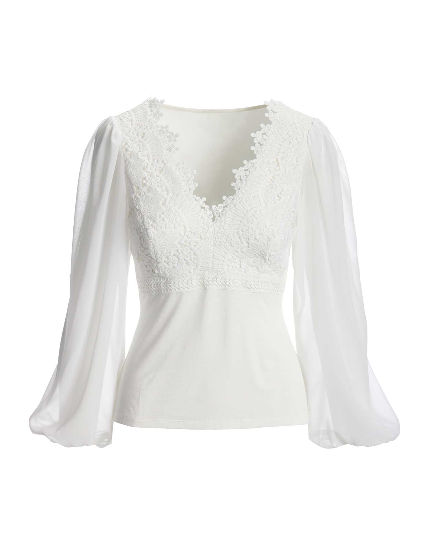 SOFT White Raglan Long Sleeve Top w newest Inset Lace Sizes S - M.