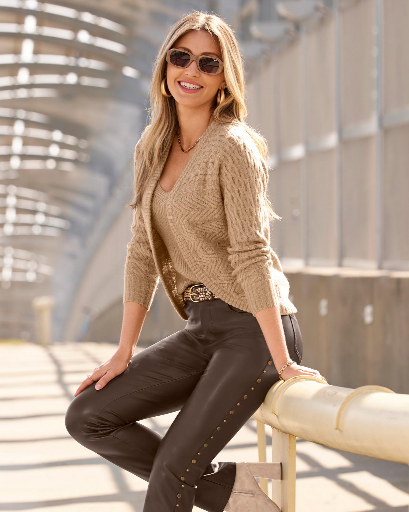 9966 Women Bold Fashion Statement Belts, Perforated Leather-brown, Xl Women Bold Fashion Statement Belts, Perforated Leather-brown  main image 4