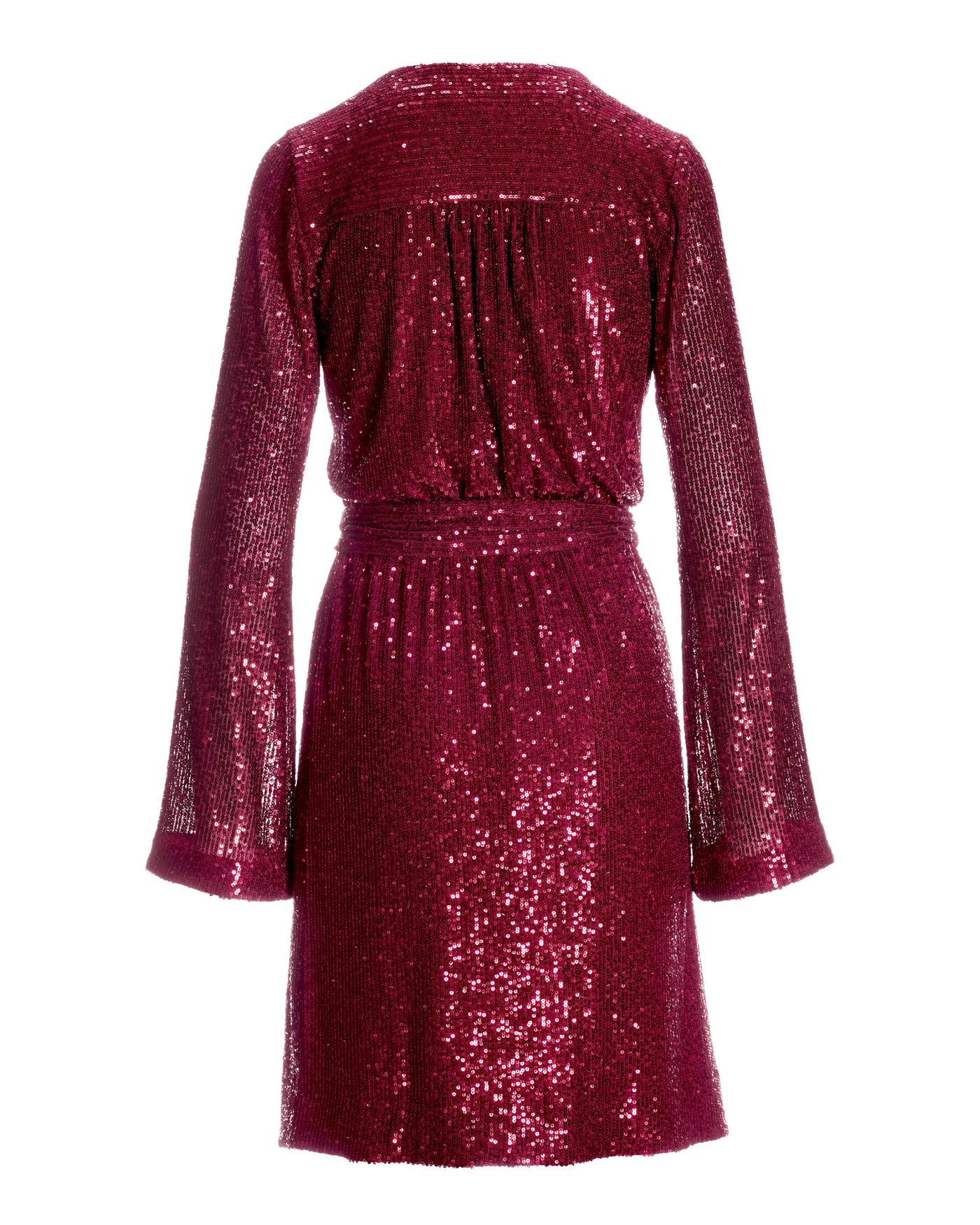 fitted lace wedding dress Women's Red Bell Mini Dress Burgundy in Size XL by Outcast main image 1
