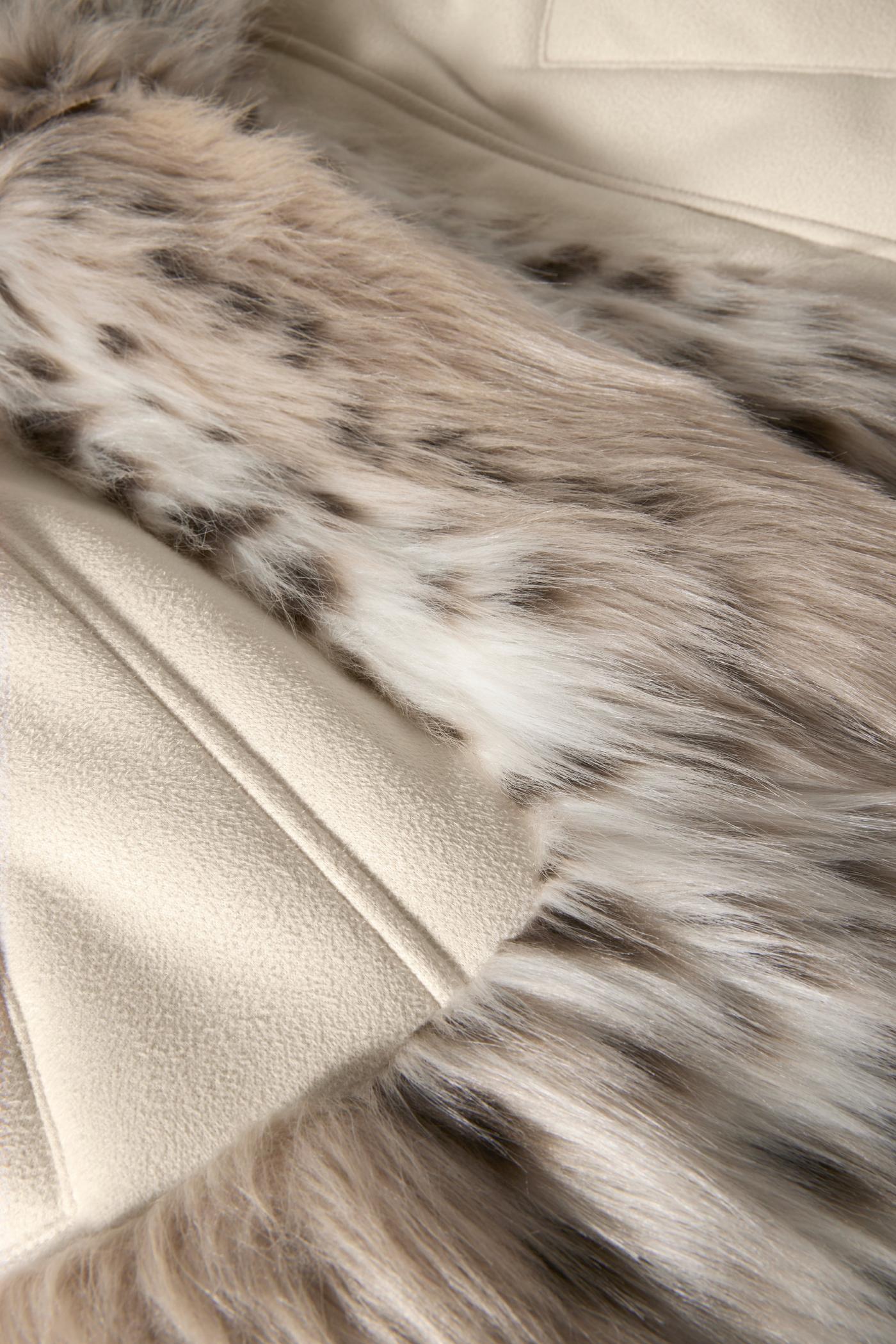 Leopard Print Faux Fur Trim Coat - Ivory | Boston Proper Leopard Print Faux Fur Trim Coat - Ivory | Boston Proper