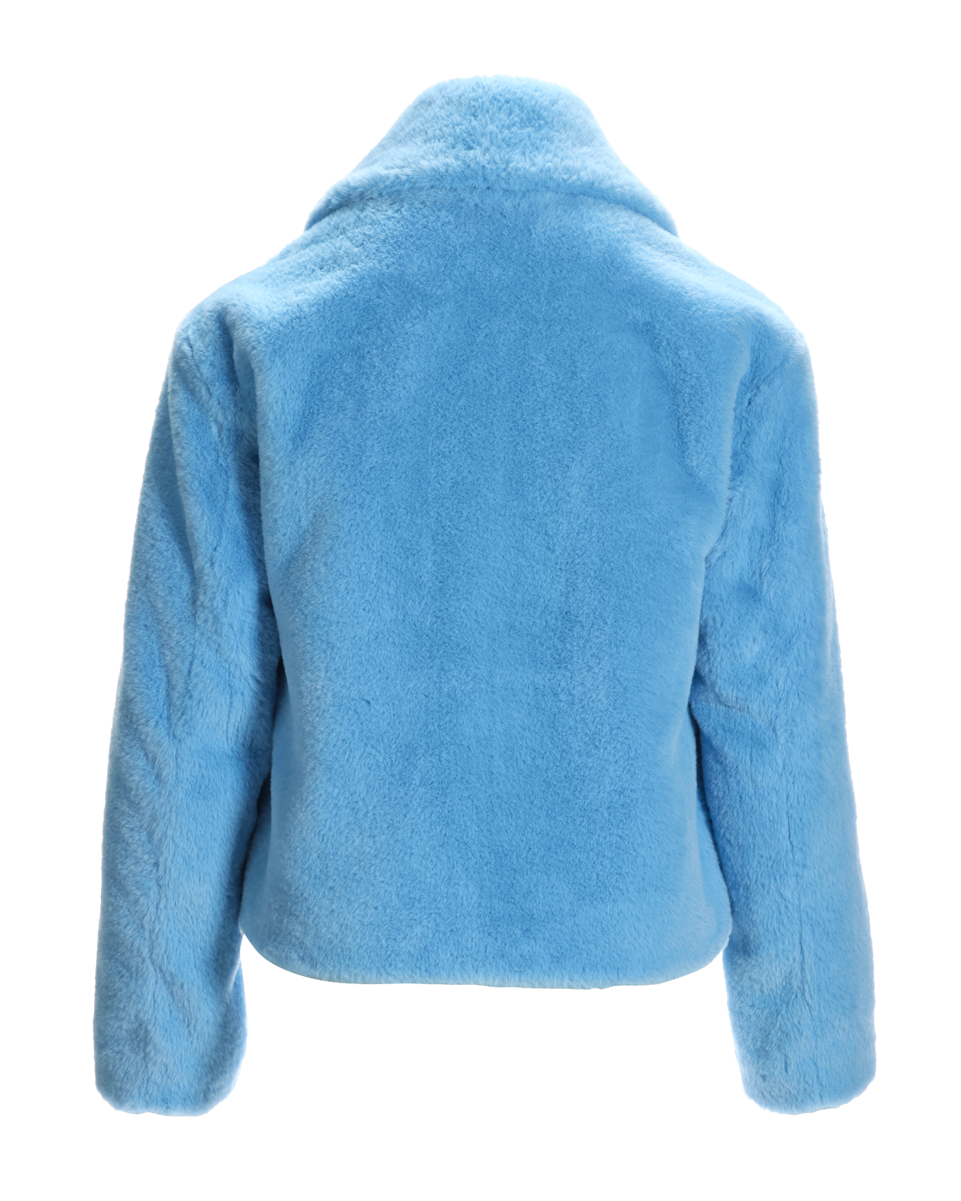 Shawl Collar Versatile Faux Fur Chubby Light Blue | Boston Proper