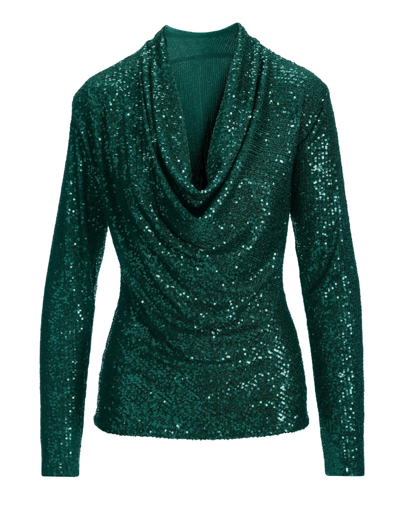 Meghan Sequin Cowl Neck Top Meghan Sequin Cowl Neck Top