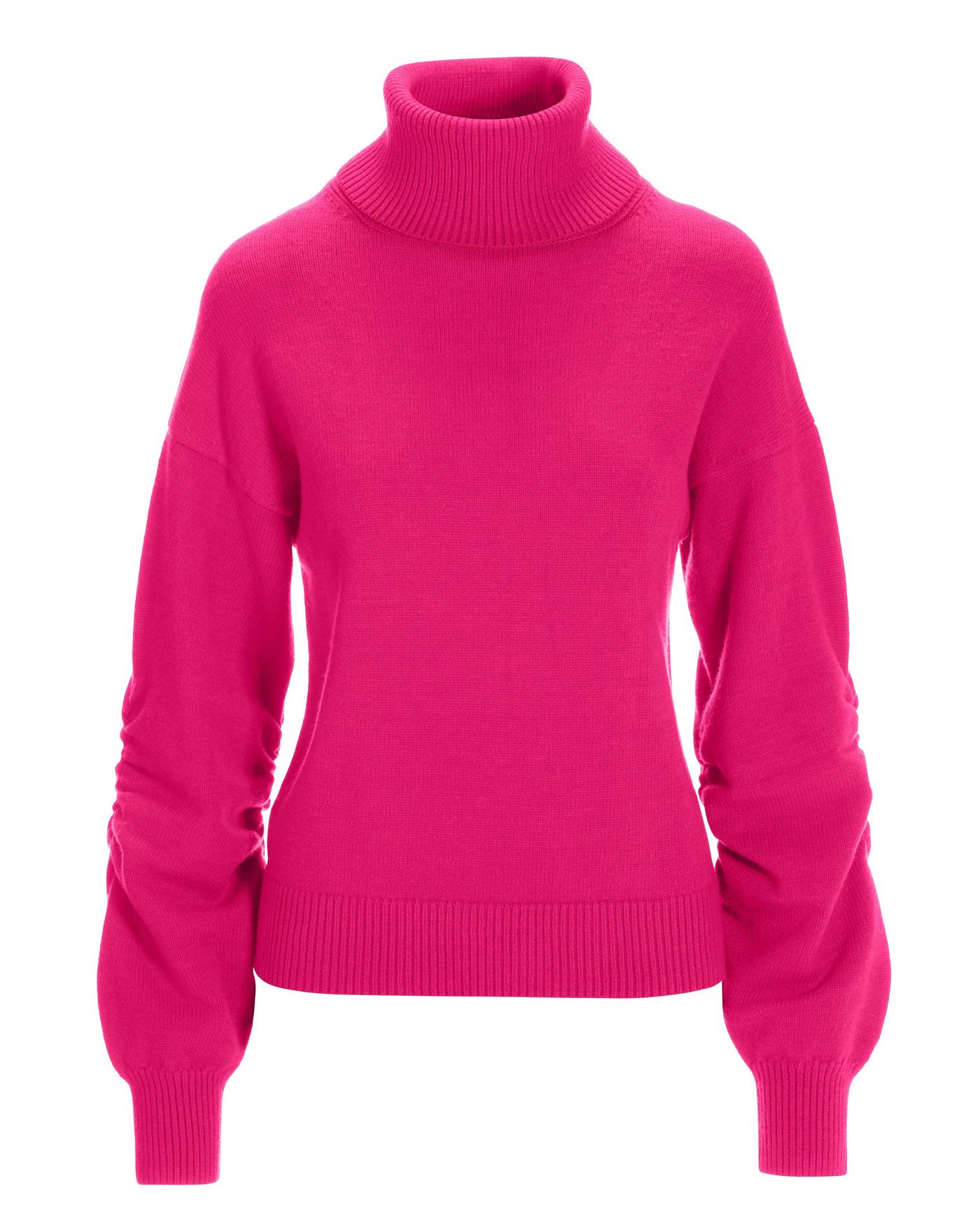 Pink turtleneck sweatshirt on sale