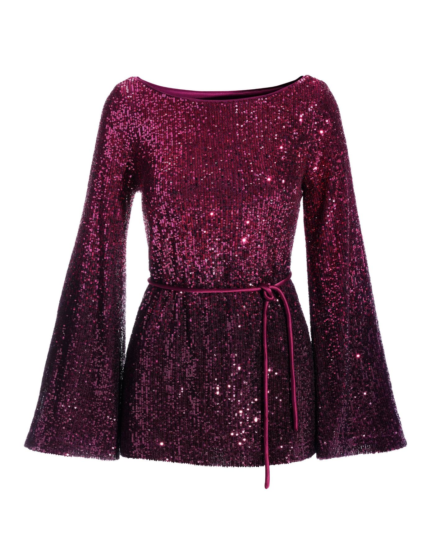 Ombre Sequin Flare Sleeve Tunic - Pink Multi | Boston Proper