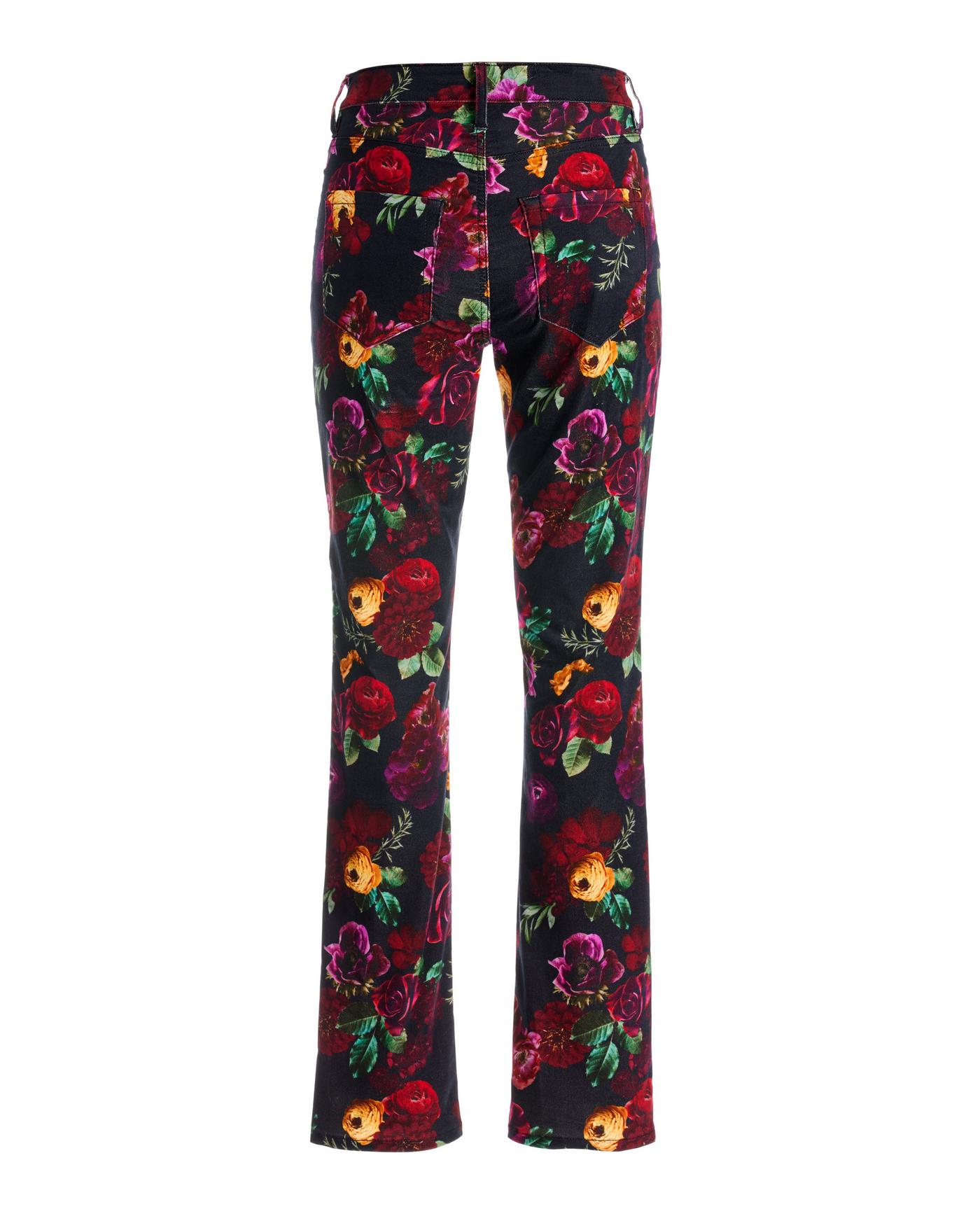 Newport Velvet Honeywine Floral Print Slim Straight Leg Pant
