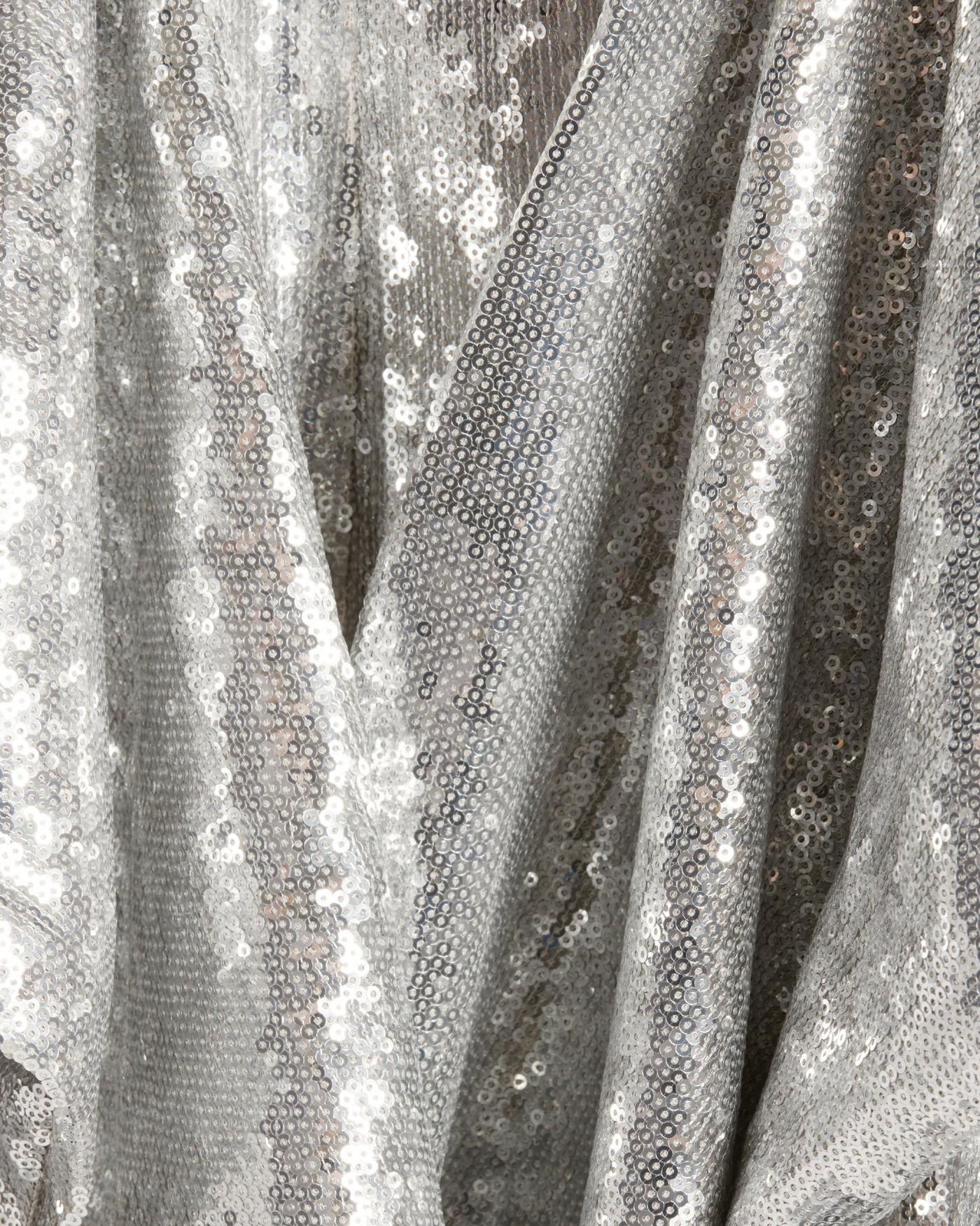 Malibu Sequin Pull On Palazzo Pant - Silver | Boston Proper display picture 1