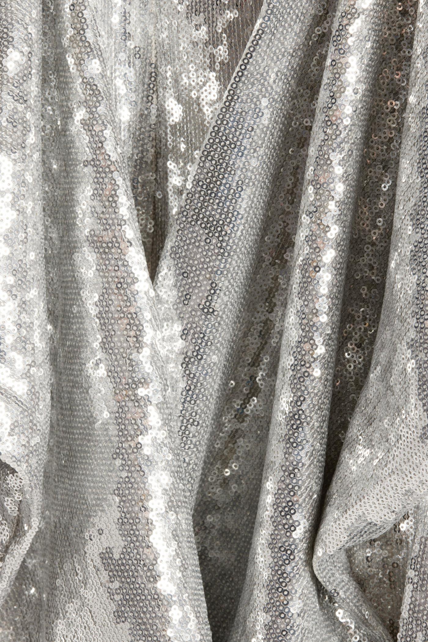 Malibu Sequin Pull On Palazzo Pant - Silver | Boston Proper display picture 1