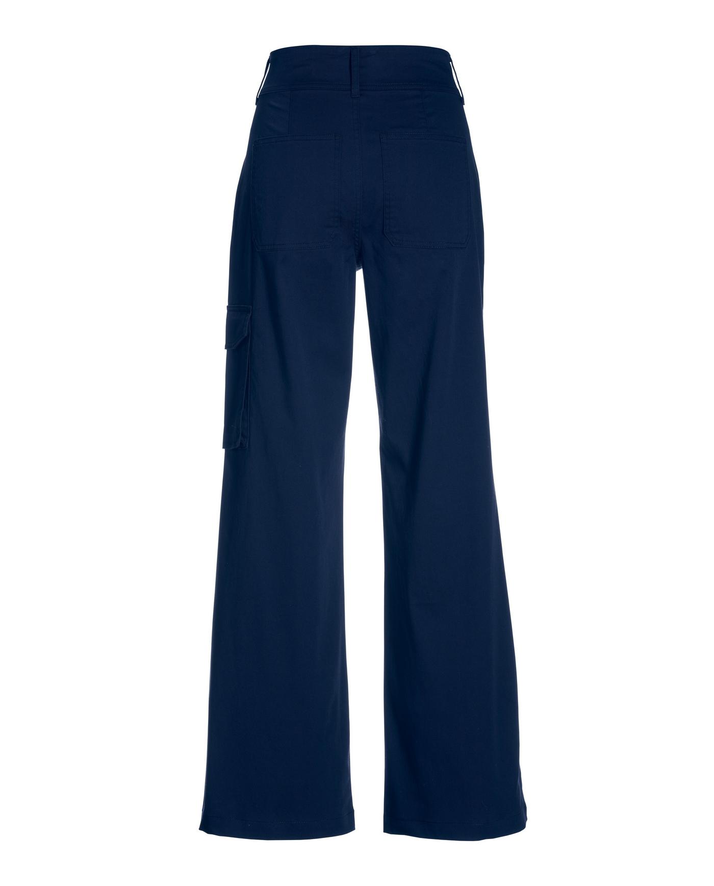 Malibu High Waist Wide Leg Cargo Pant - Navy | Boston Proper