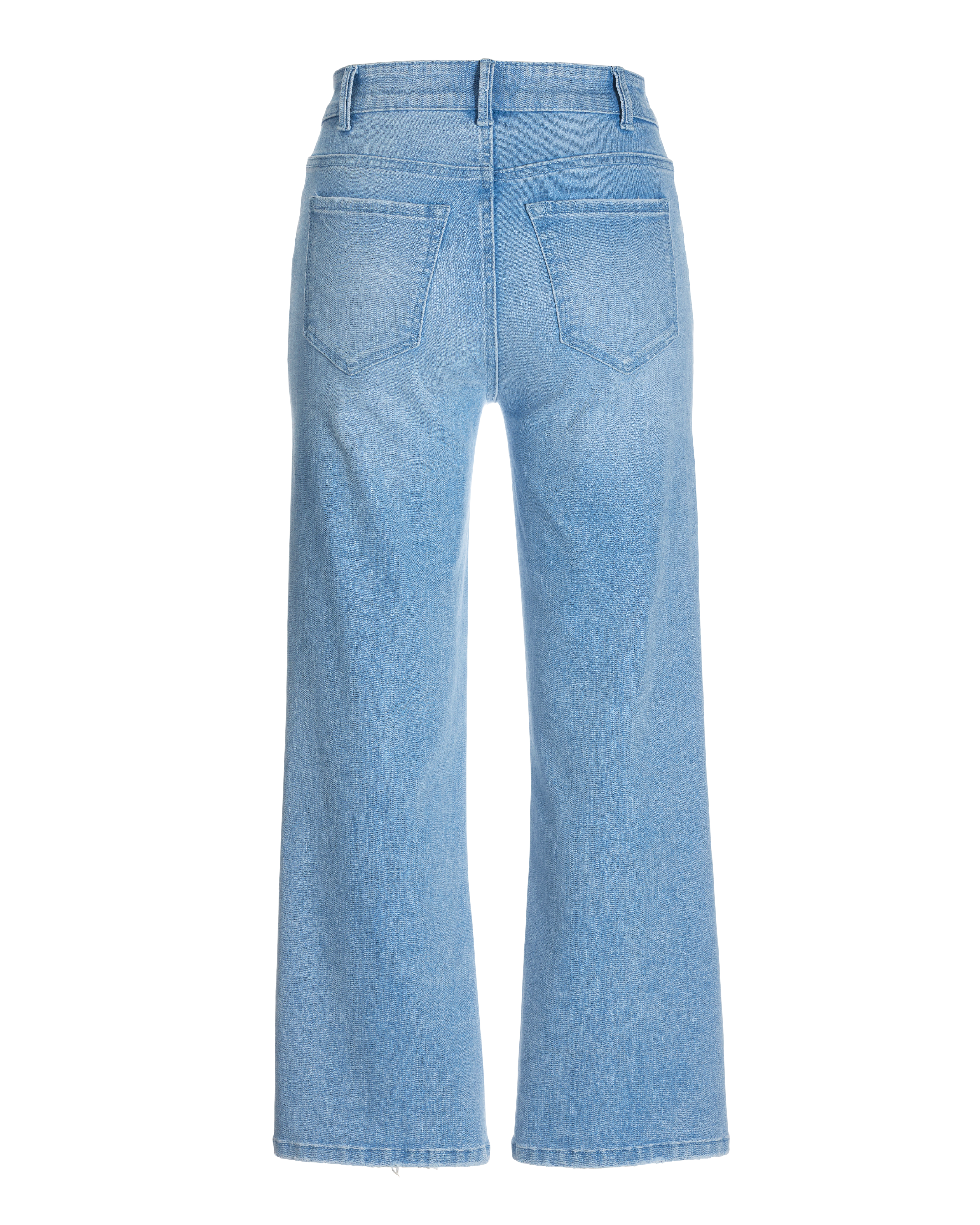 Boden Women's York Cropped Wide Leg Jeans – High Rise, Dark Blue Stretch Denim, Size 6/20