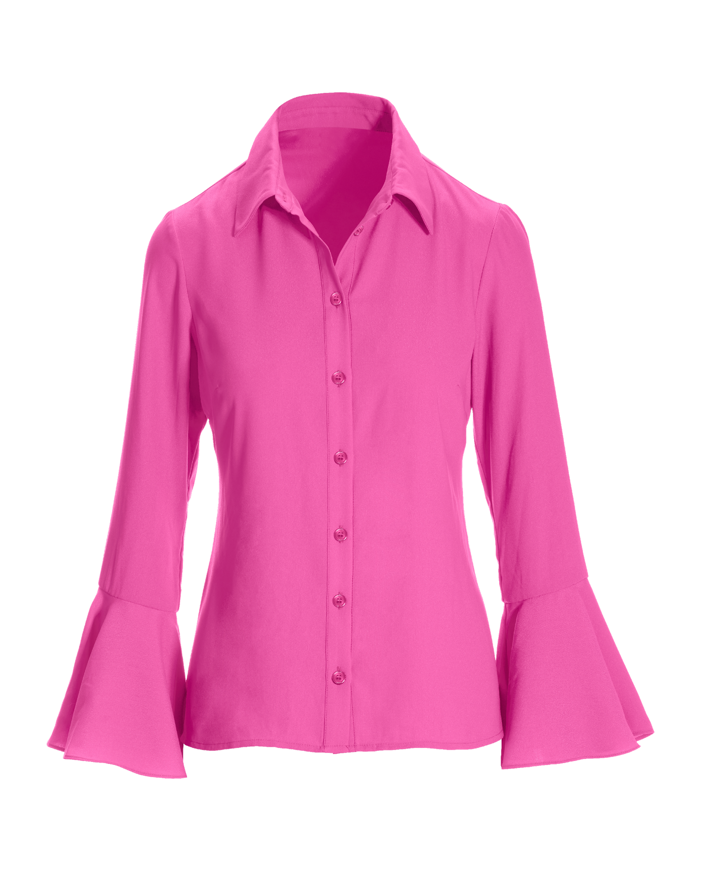 Alexa Flare Sleeve Shirt - Rose Violet | Boston Proper