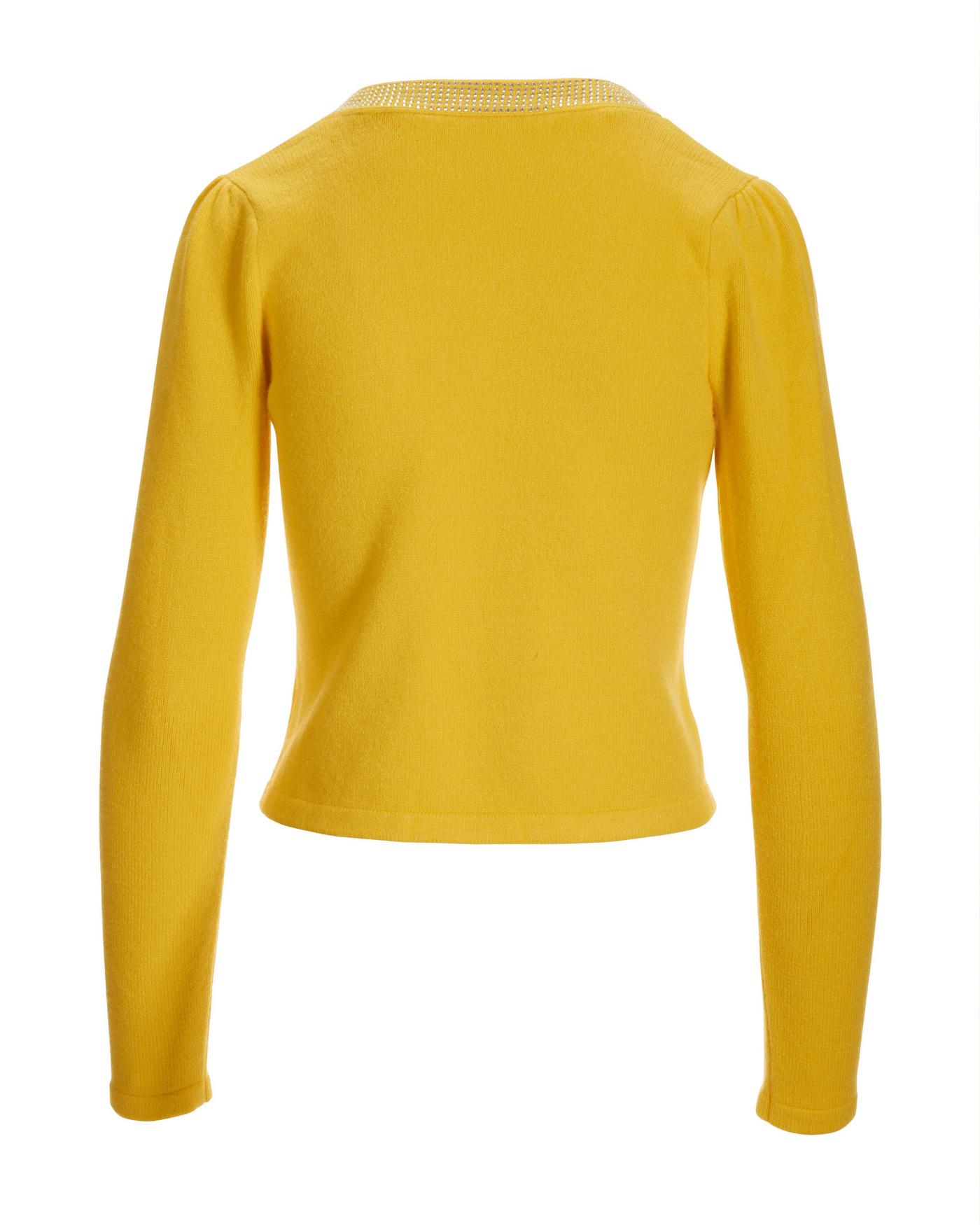 Embellished Trim Cardigan - Dandelion Yellow | Boston Proper