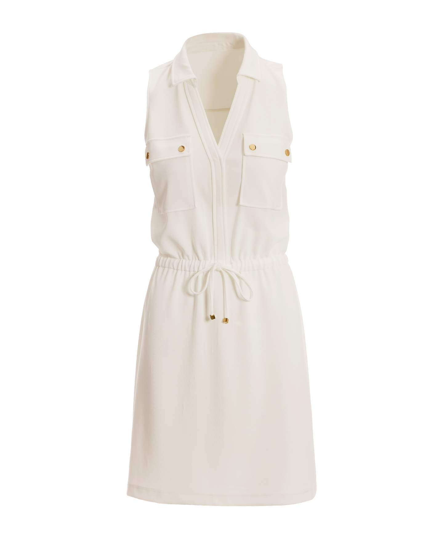 Beyond Travel Chic Drawstring Utility Dress - Ivory Coast