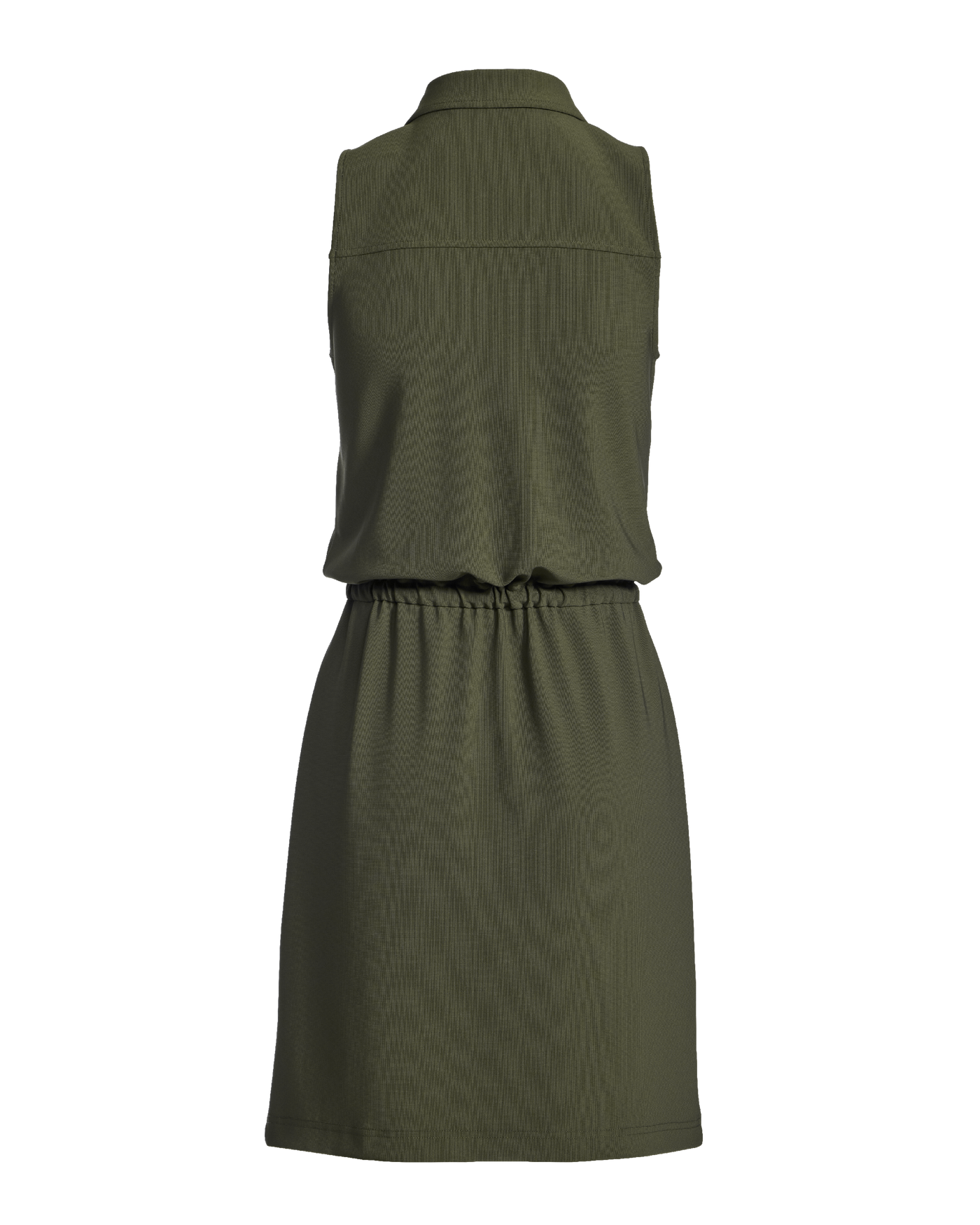 Beyond Travel Chic Drawstring Utility Dress Olive Night