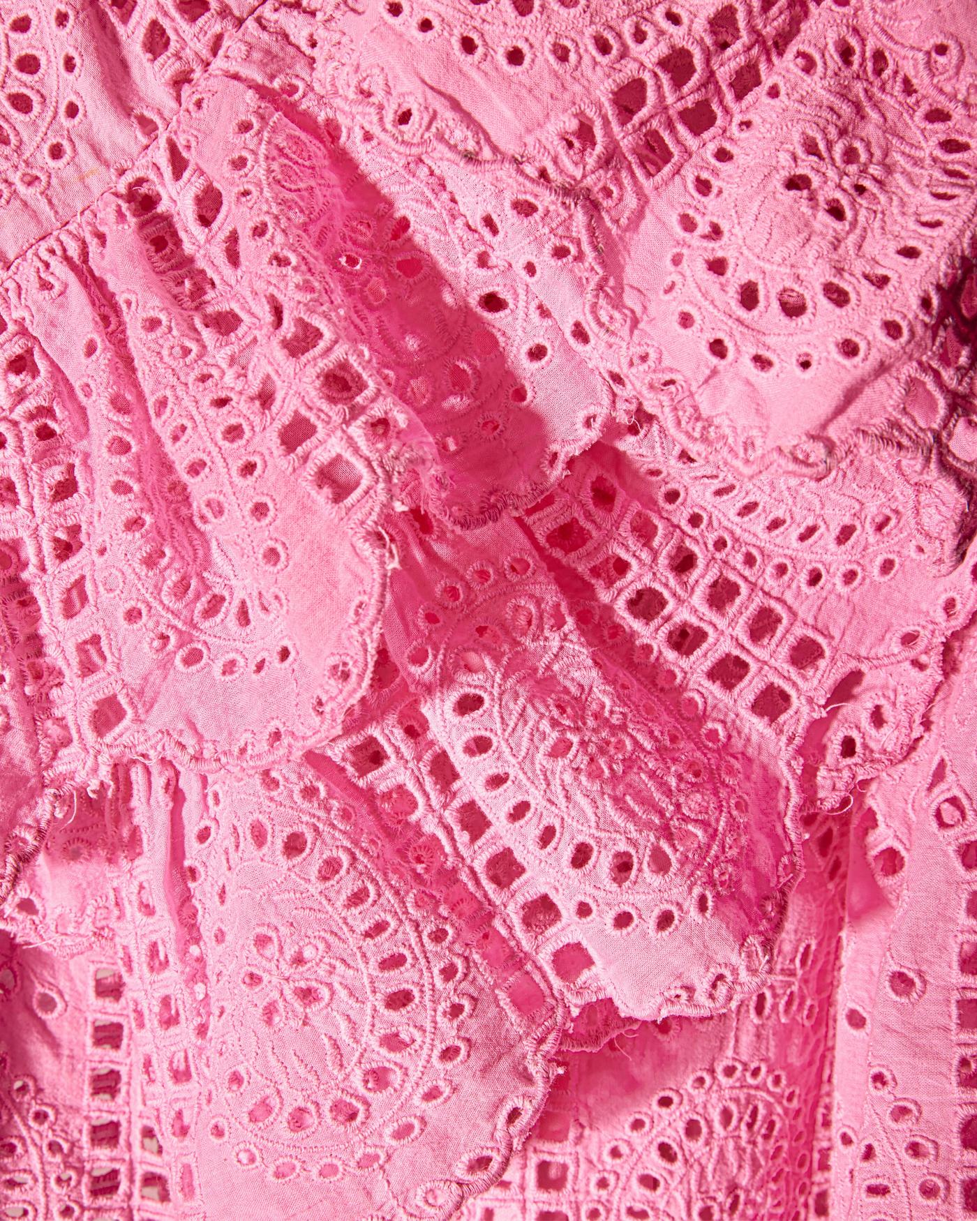 Eyelet Tiered Sleeve Tunic Dress - Begonia Pink | Boston Proper