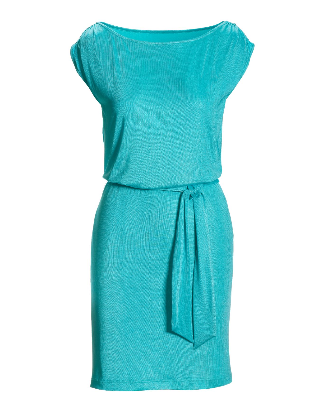 blue boat neck dress toujours mm38ld03 pleated boat neck dress blue border