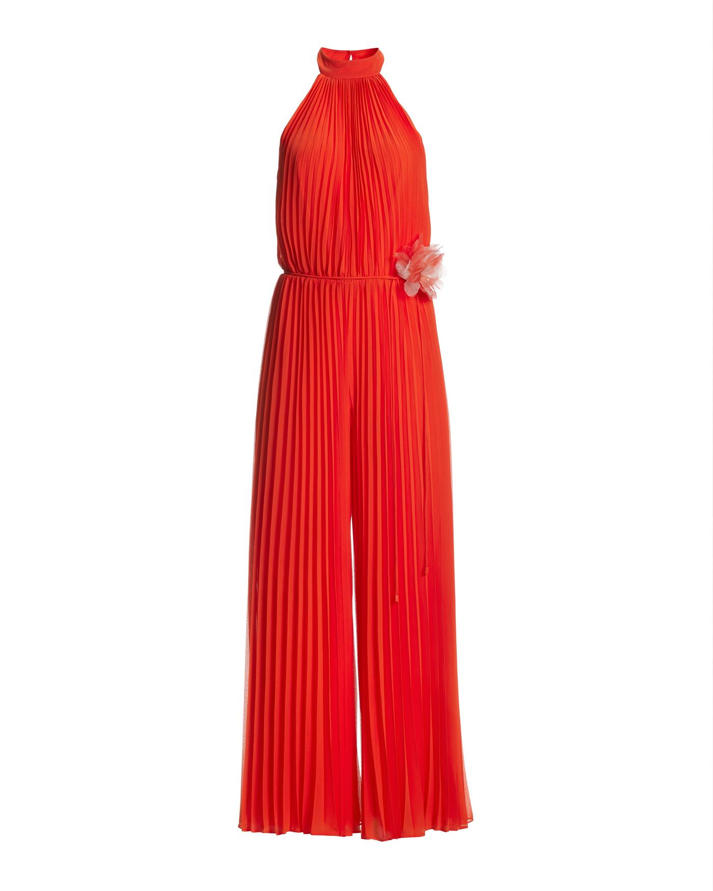 open lace back dress Knit Bodice Pleated Jumpsuit – Elie Tahari main image 1