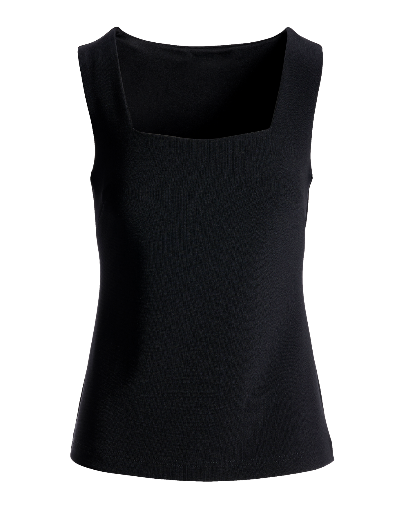Beyond Travel Square Neck Sleeveless Shell Top - Jet Black