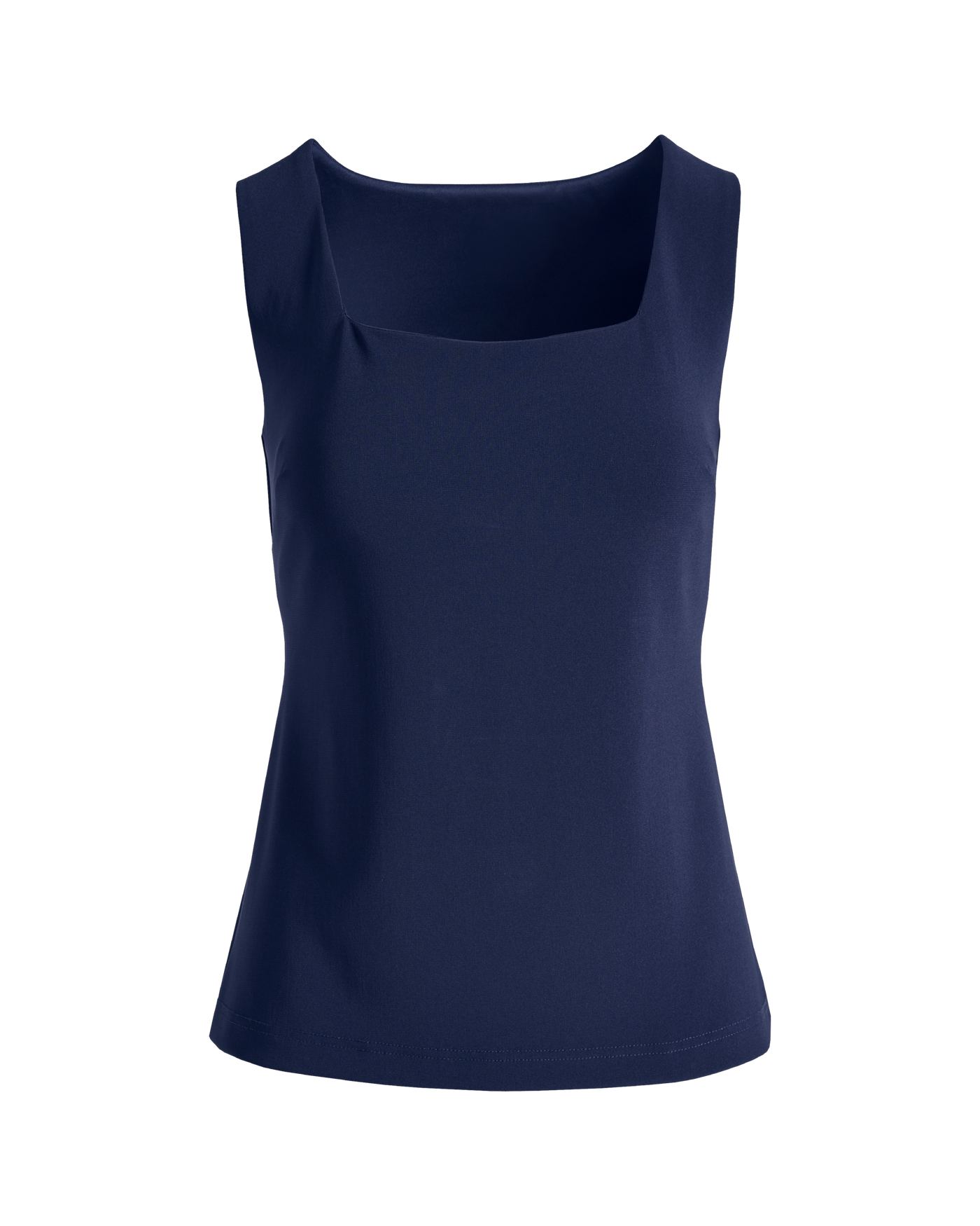 Beyond Travel Square Neck Sleeveless Shell Top - Maritime Navy