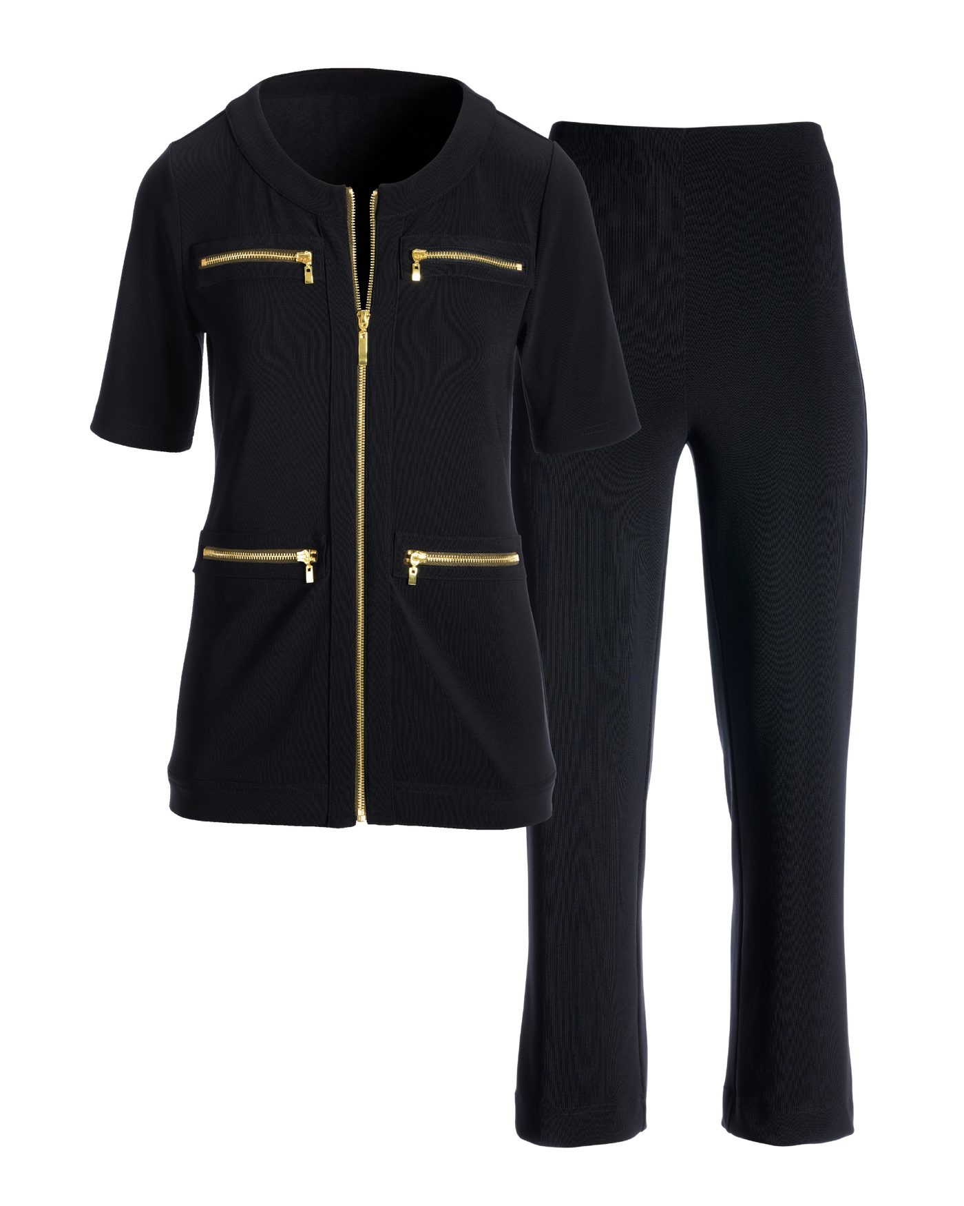 Beyond Travel Cropped Chic Coordinates Jet Black