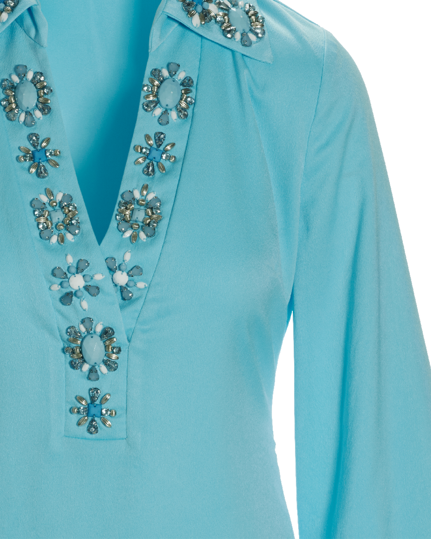 sequin embroidered open back dress in ivory Embroidered Floral Tunic Dress – Accessorize Me main image 0