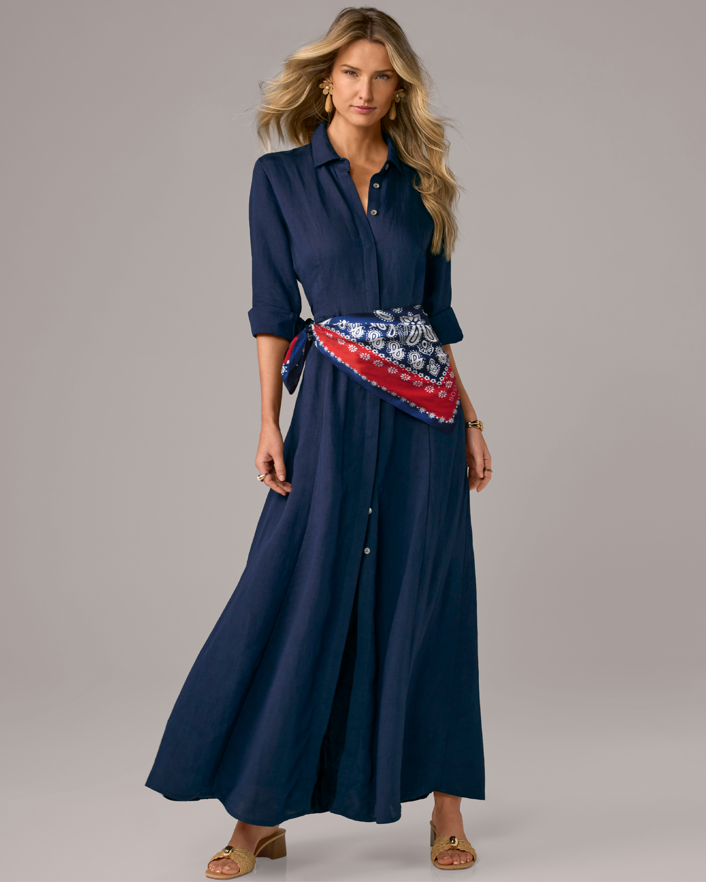 dressing for salad with blue cheese Ren Long Sleeve Maxi Dress in Ink