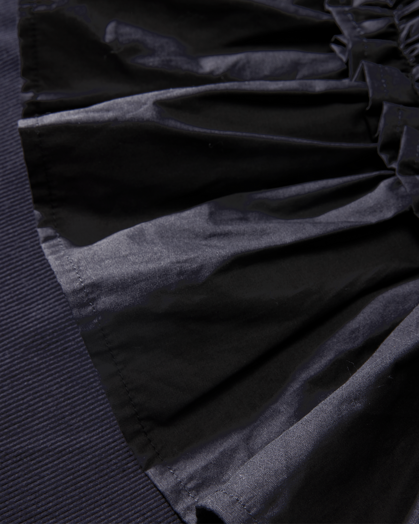 So Essential Ruffle Poplin One-Shoulder Top - Proper Black