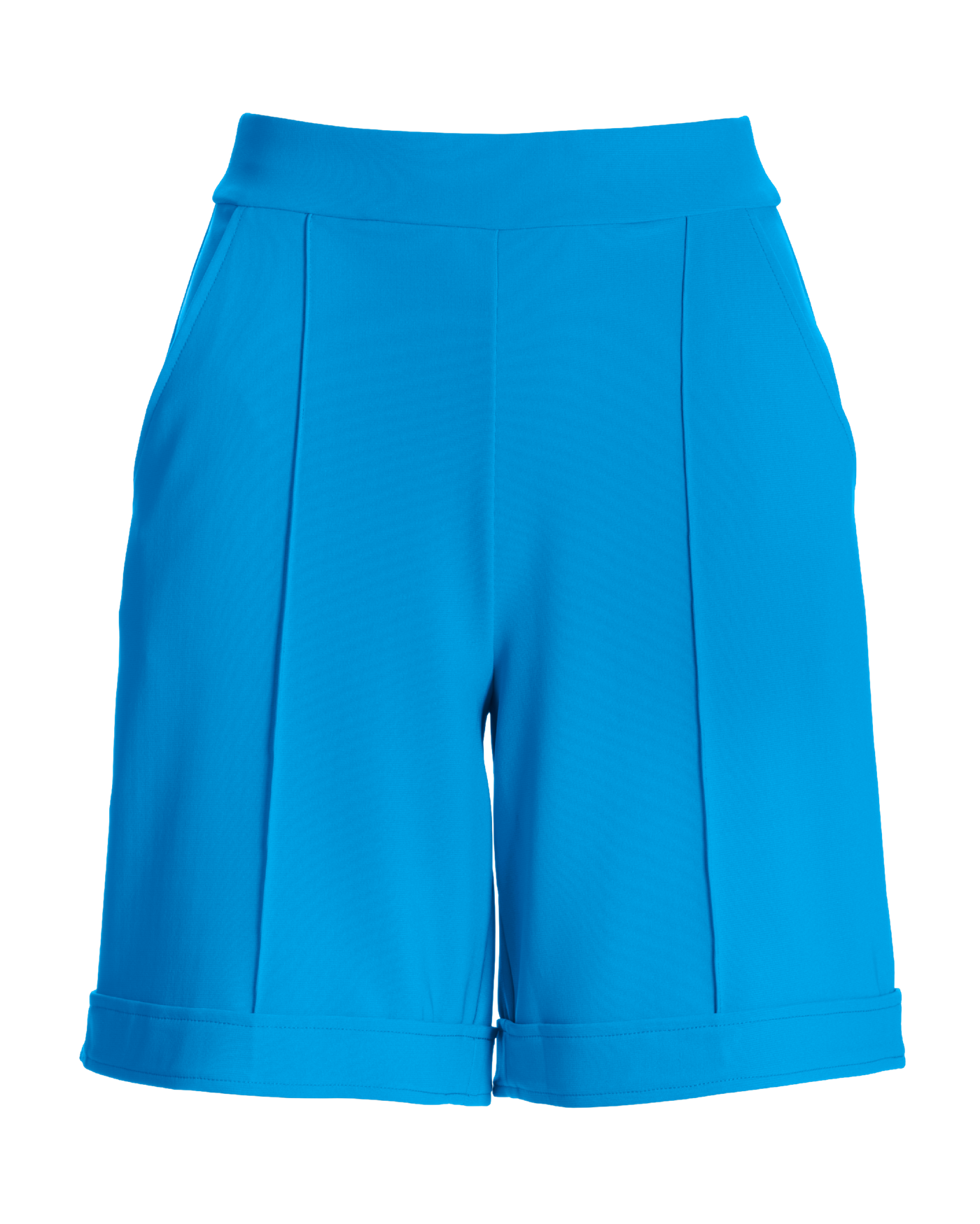 Beyond Travel 7 Inch Cuffed Trouser Shorts - Malibu Blue | Boston