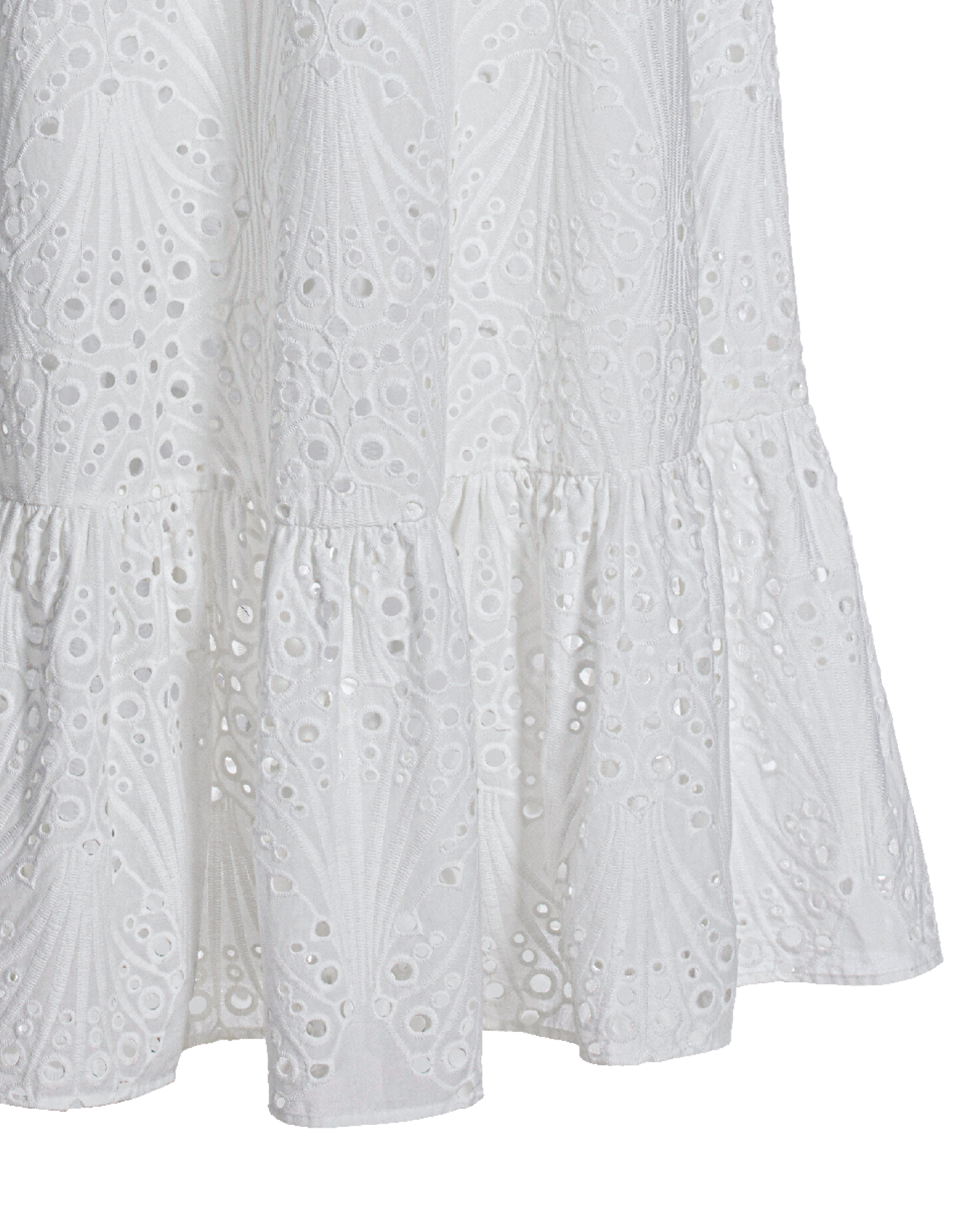 Eyelet Surplice Ankle Length Dress - White | Boston Proper