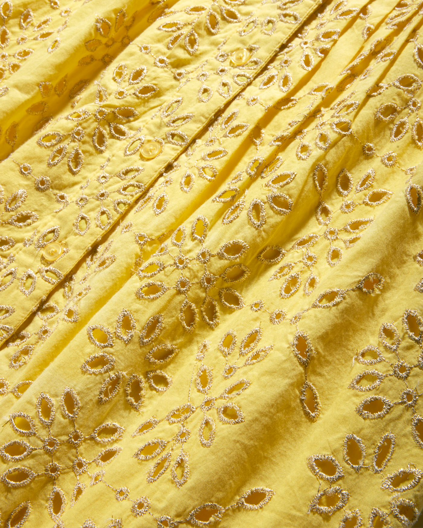 Shimmer eyelet Fit and Flare Dress - Lemon Drop | Boston Proper