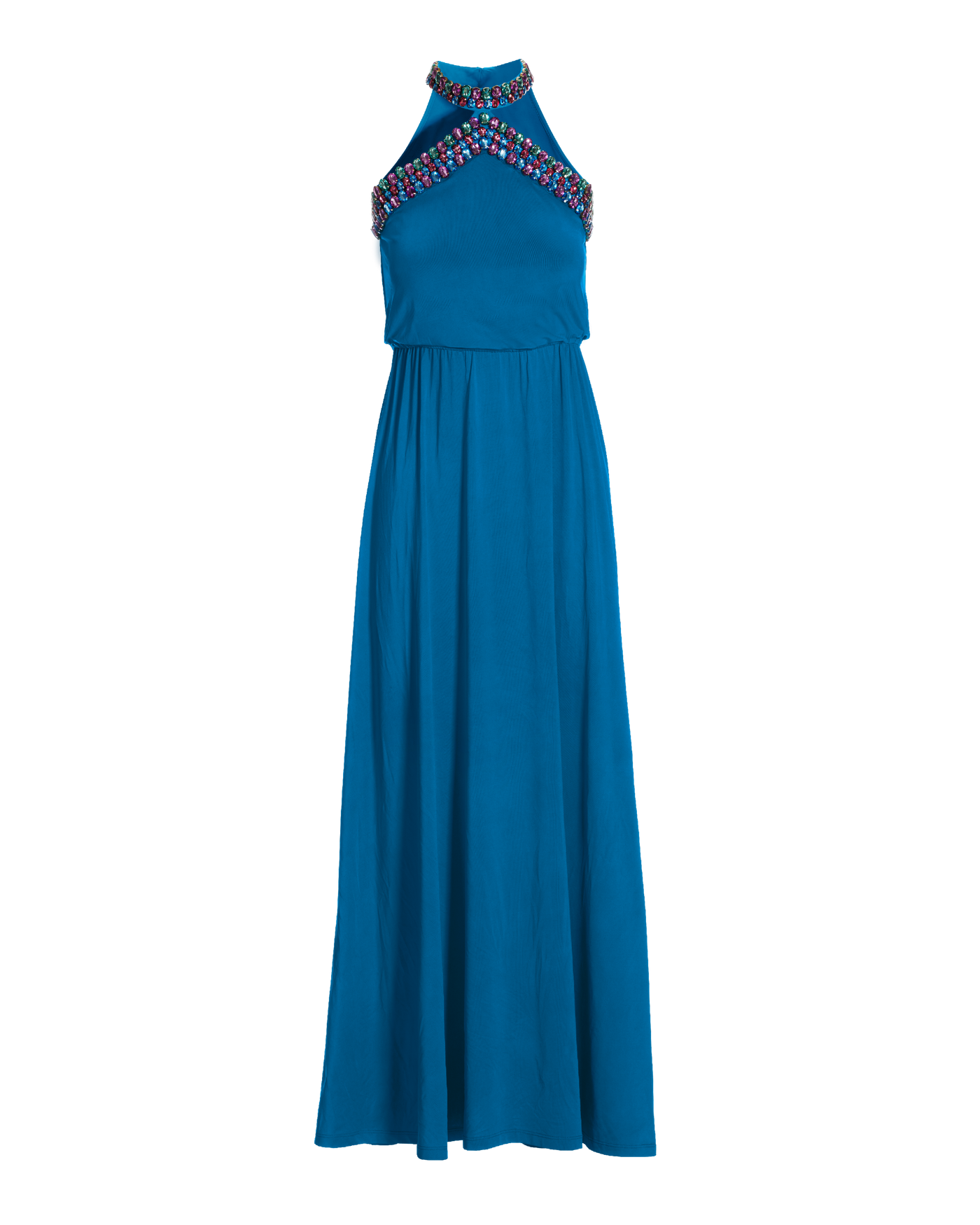 Gem Necklace Knit Maxi Dress - Blue Aster | Boston Proper