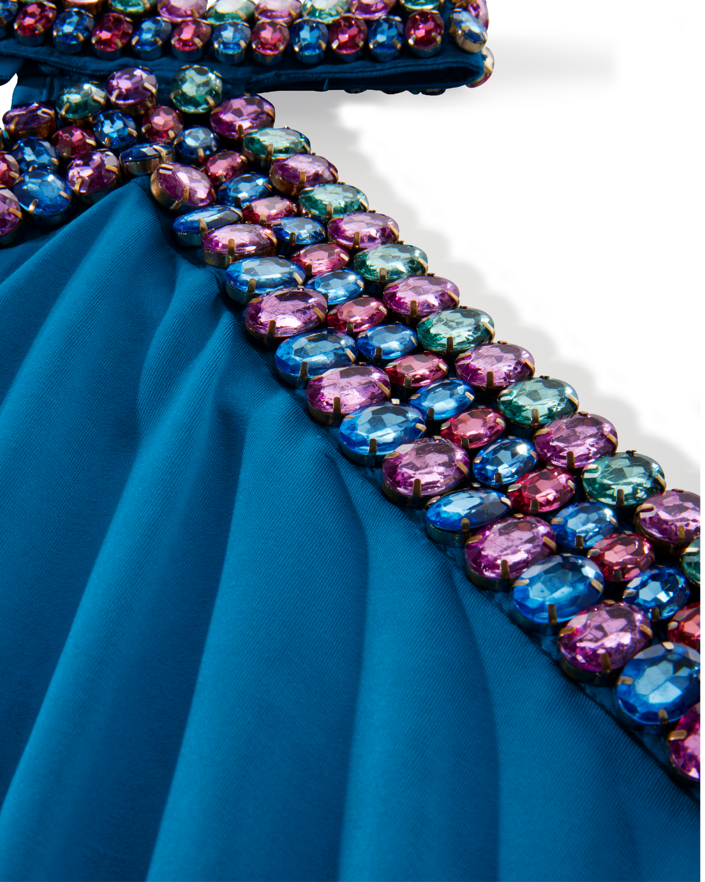 blue dress with gems Natalia Blue Ombre Strapless Maxi Dress - S Size - Women's Dresses main image 0