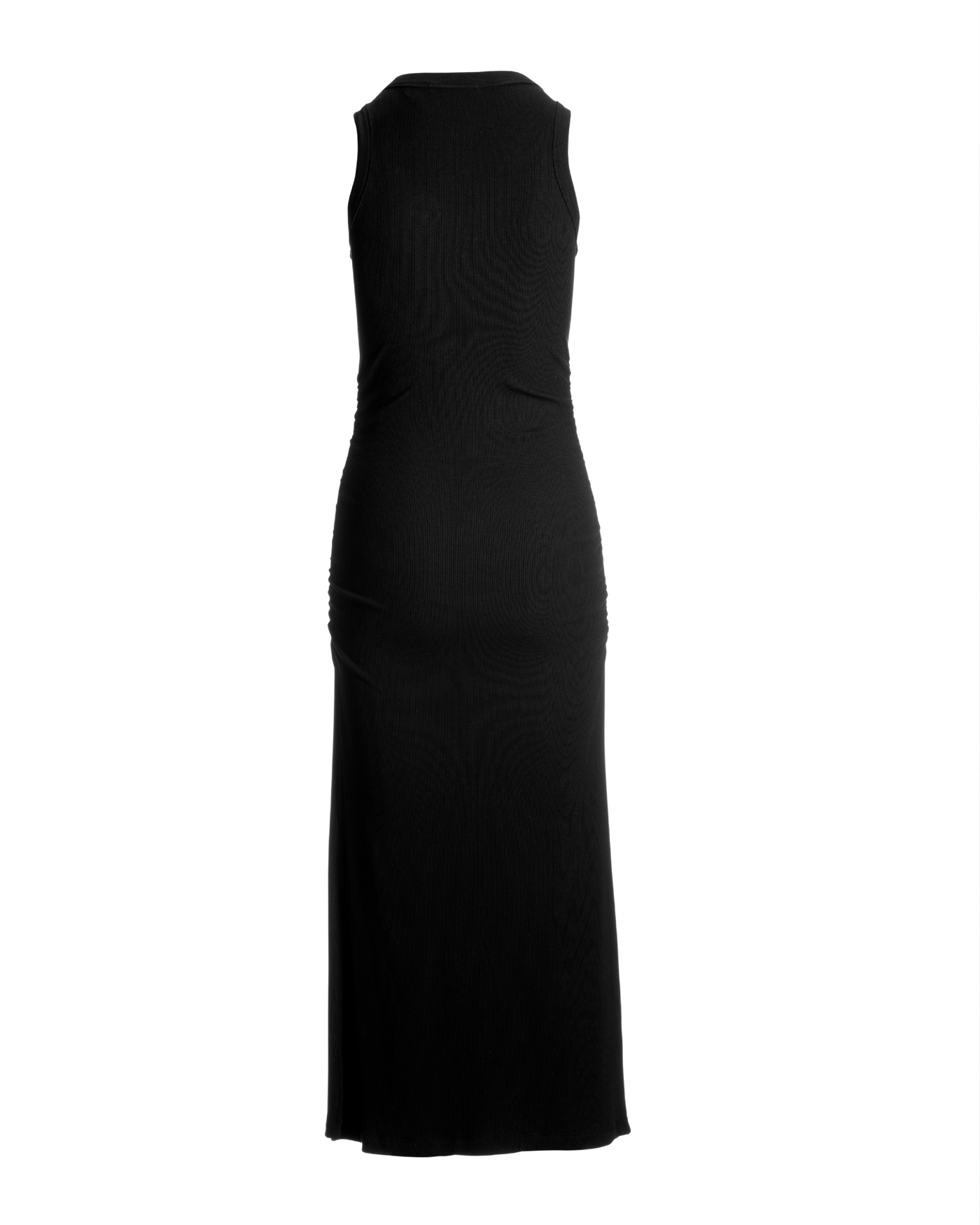 Chain Detail Scoop Neck Ribbed Midi Dress - Black | Boston Proper
