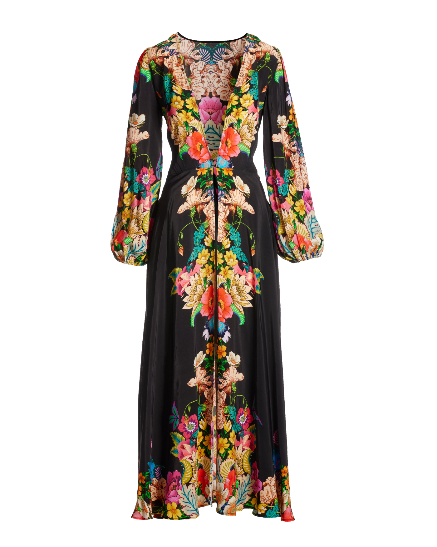 draping maxi dress Chiffon asymmetric maxi dress with draping 38 (FR) / Green