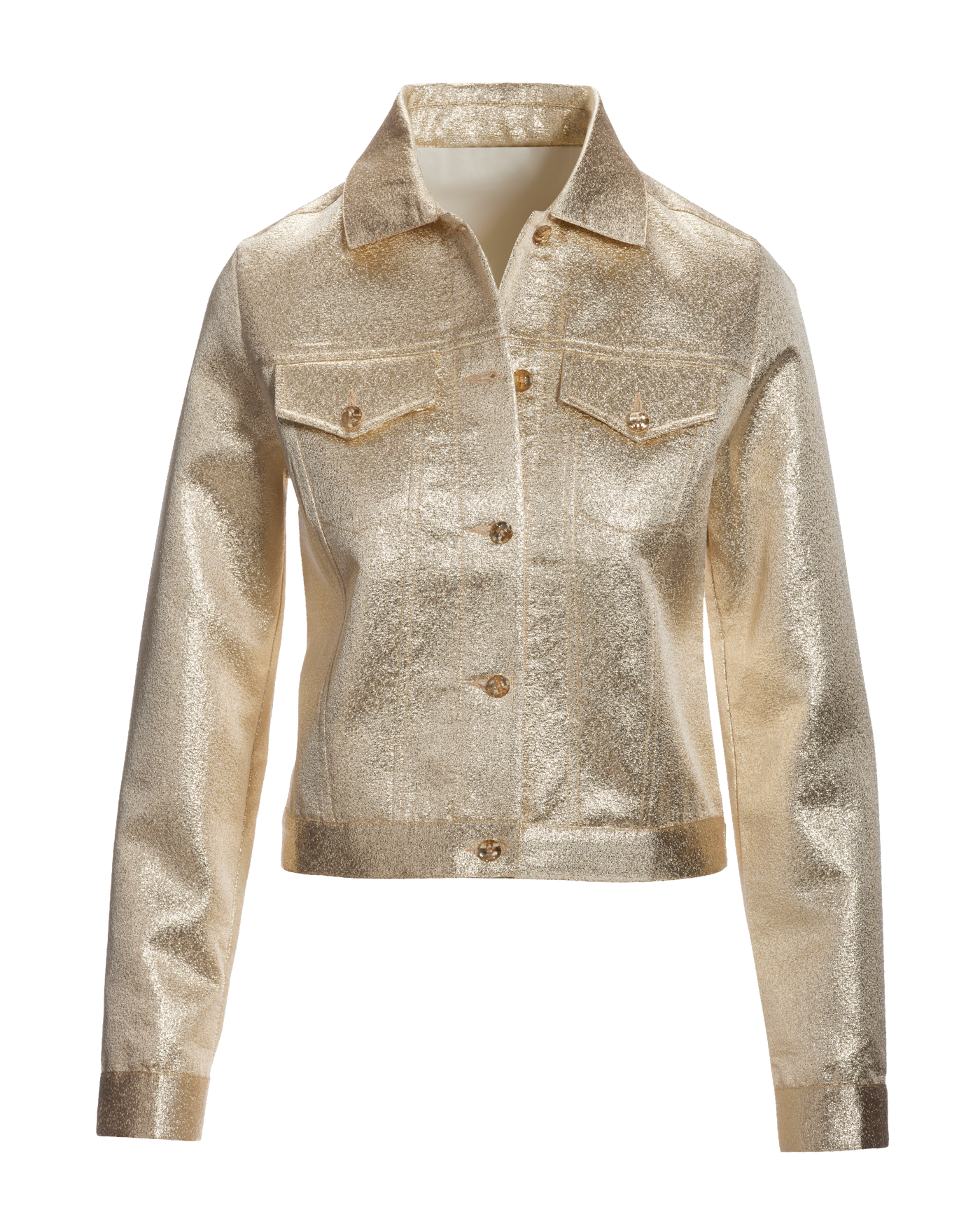 Shimmer Brocade Lightweight Jacket - Gold | Boston Proper