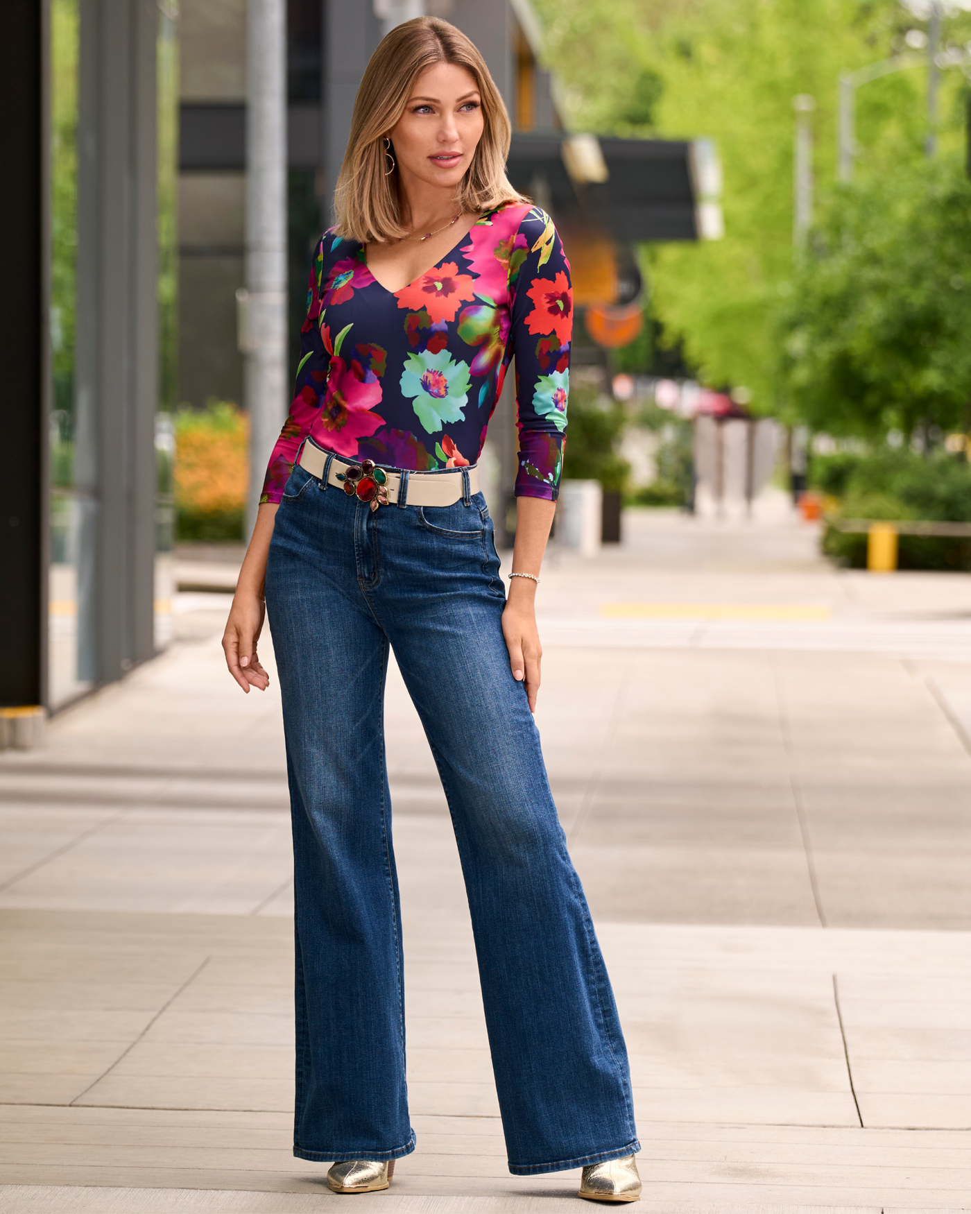 Bright Stones Buckle Belt - Multicolor | Boston Proper